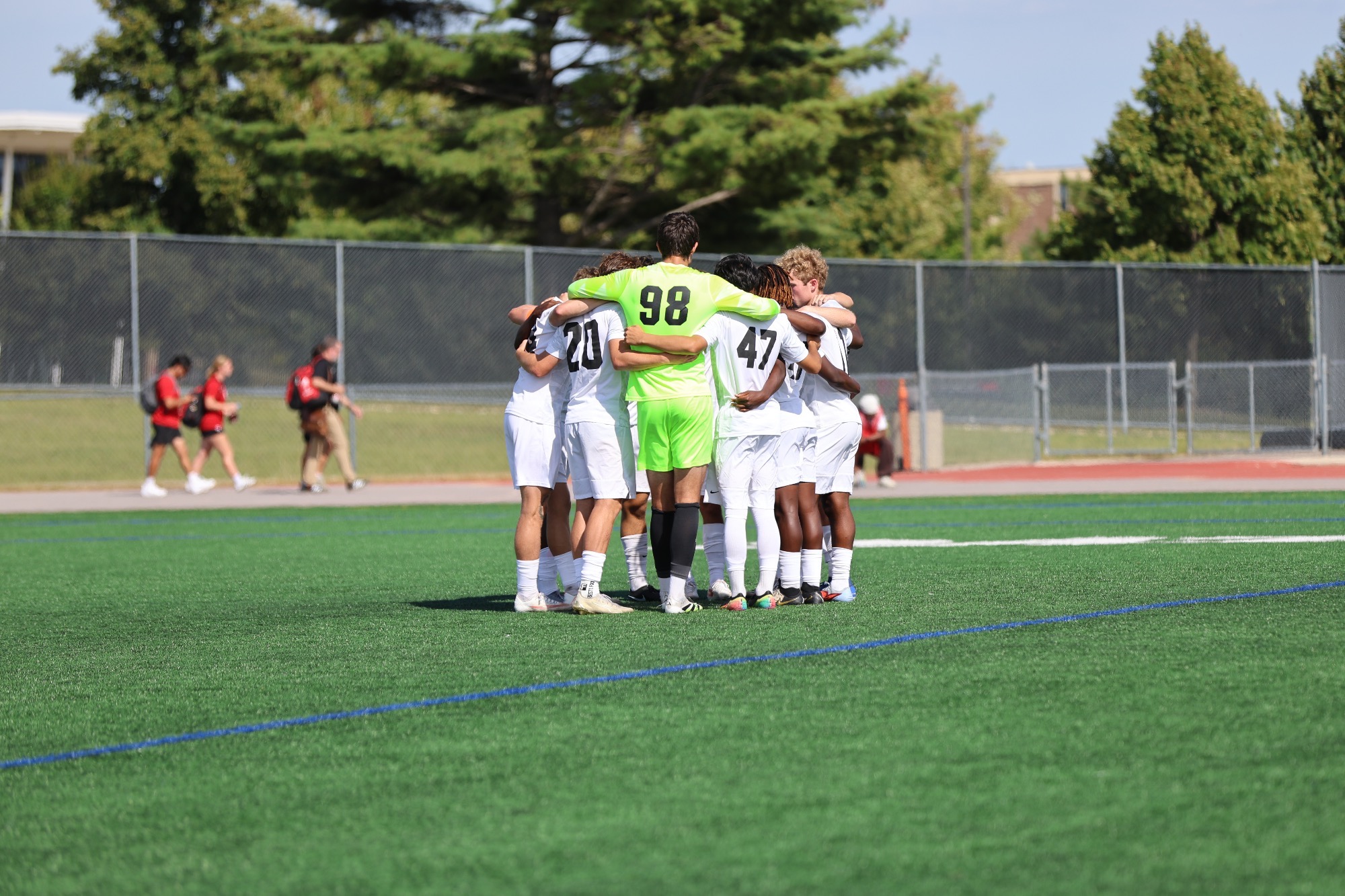 Men's Soccer Huddle