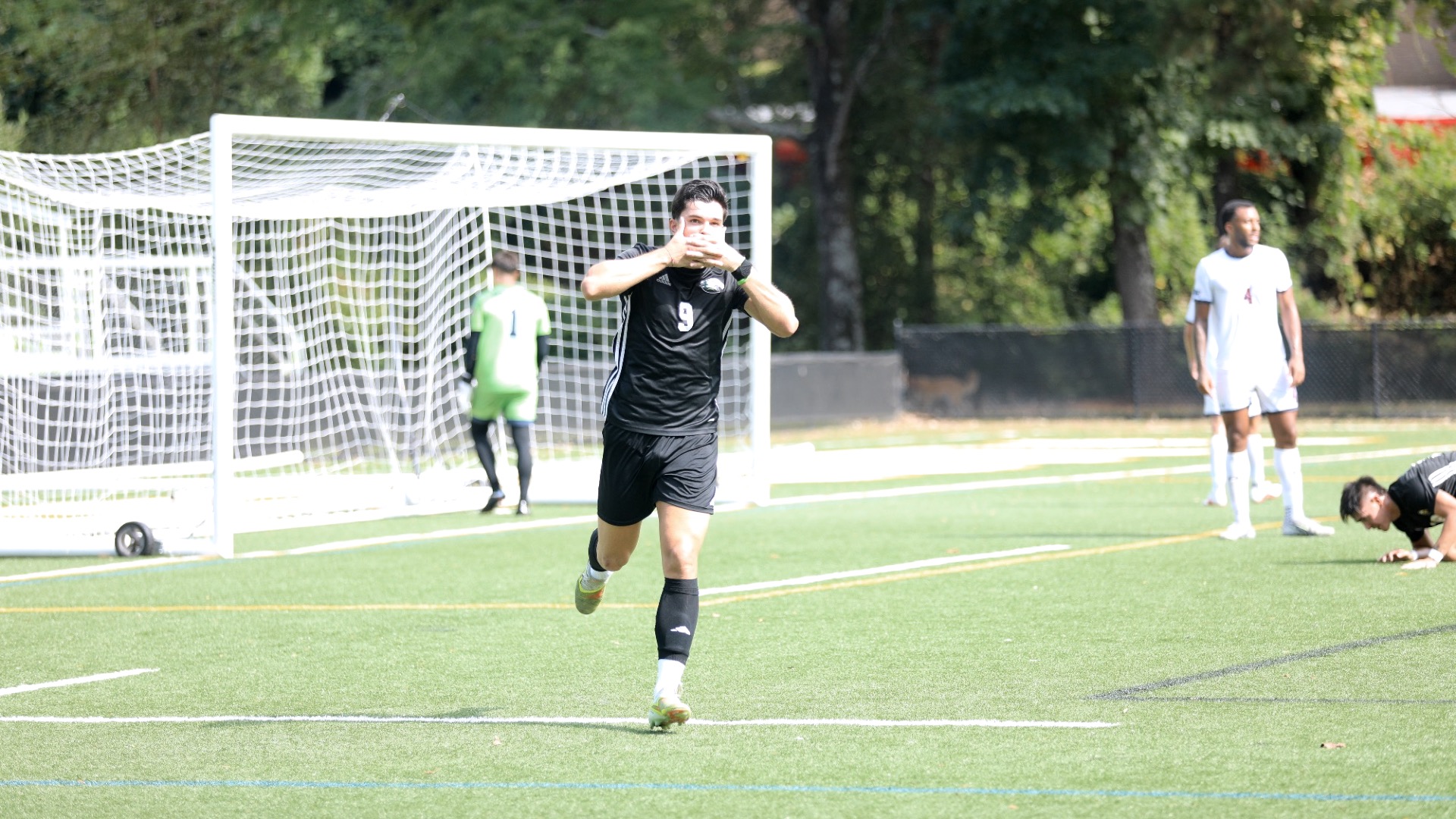 Enrico Burigotto celebrates a goal against RV STU