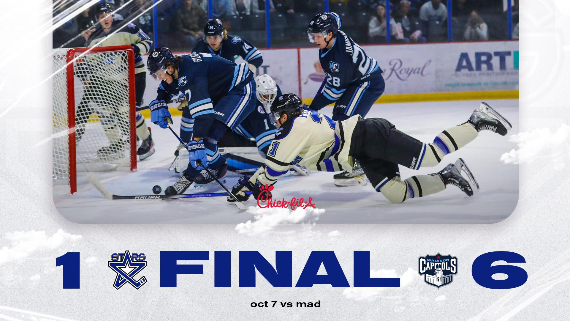 CAPITOLS STEAL STARS' HOME OPENER Lincoln Stars