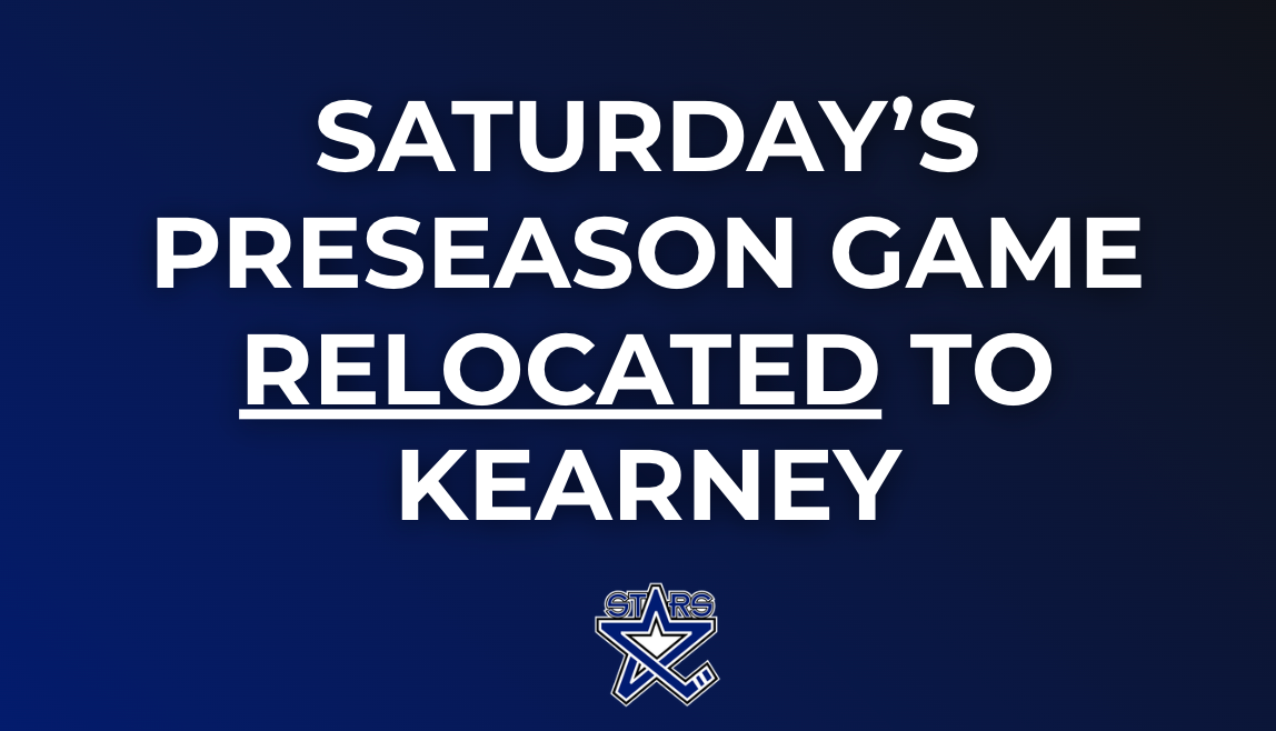 SATURDAY'S GAME RELOCATED TO KEARNEY
