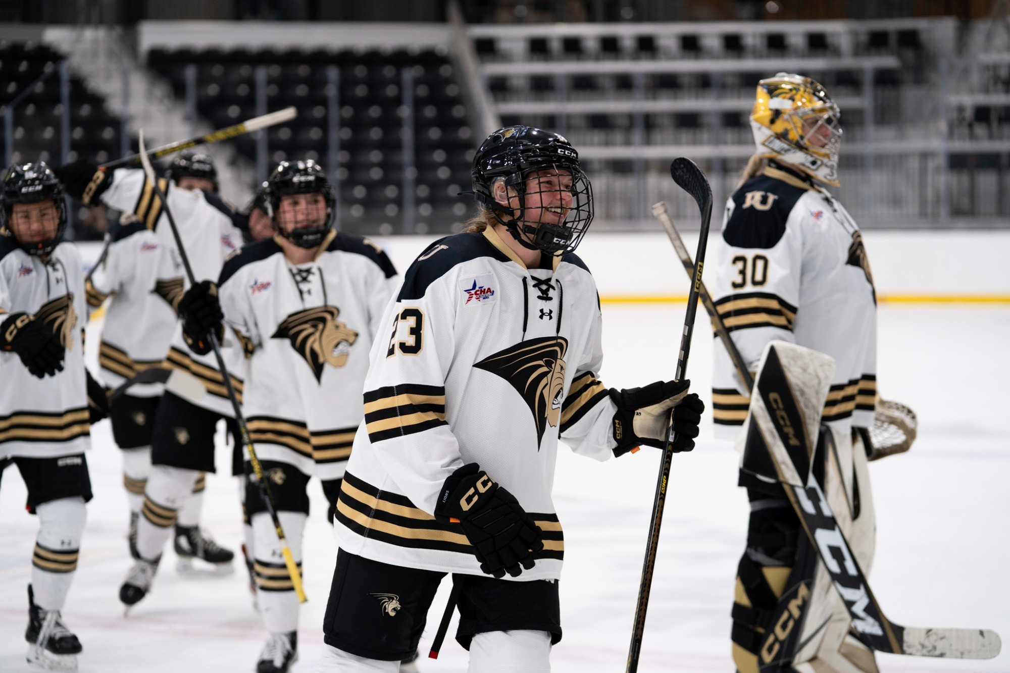 Women’s Ice Hockey Sweeps Stonehill at Home Lindenwood University
