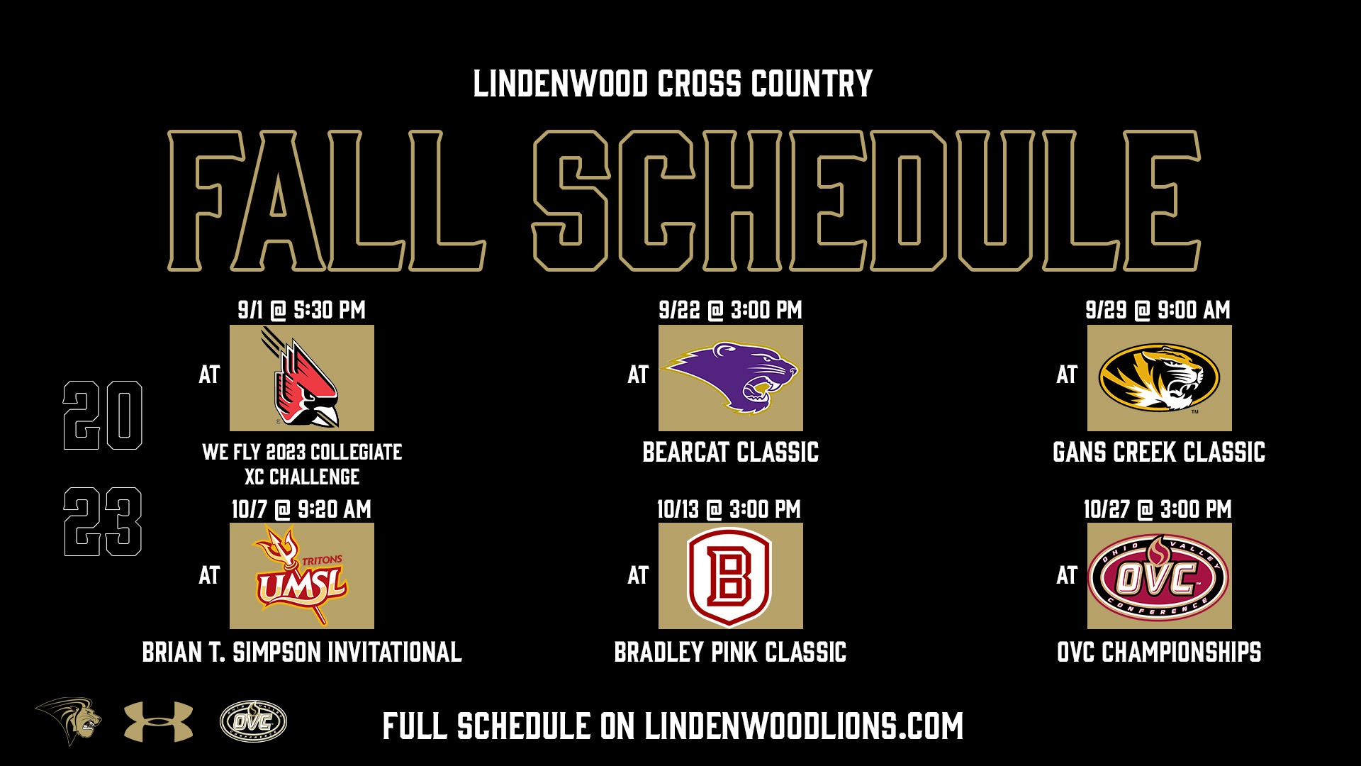 Lindenwood Cross Country Schedule