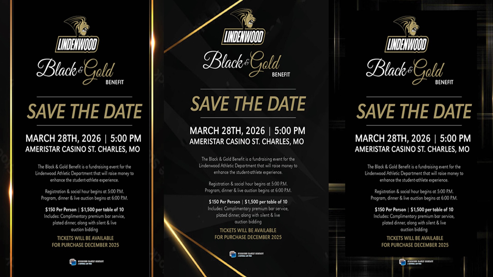 Black & Gold Save the Date