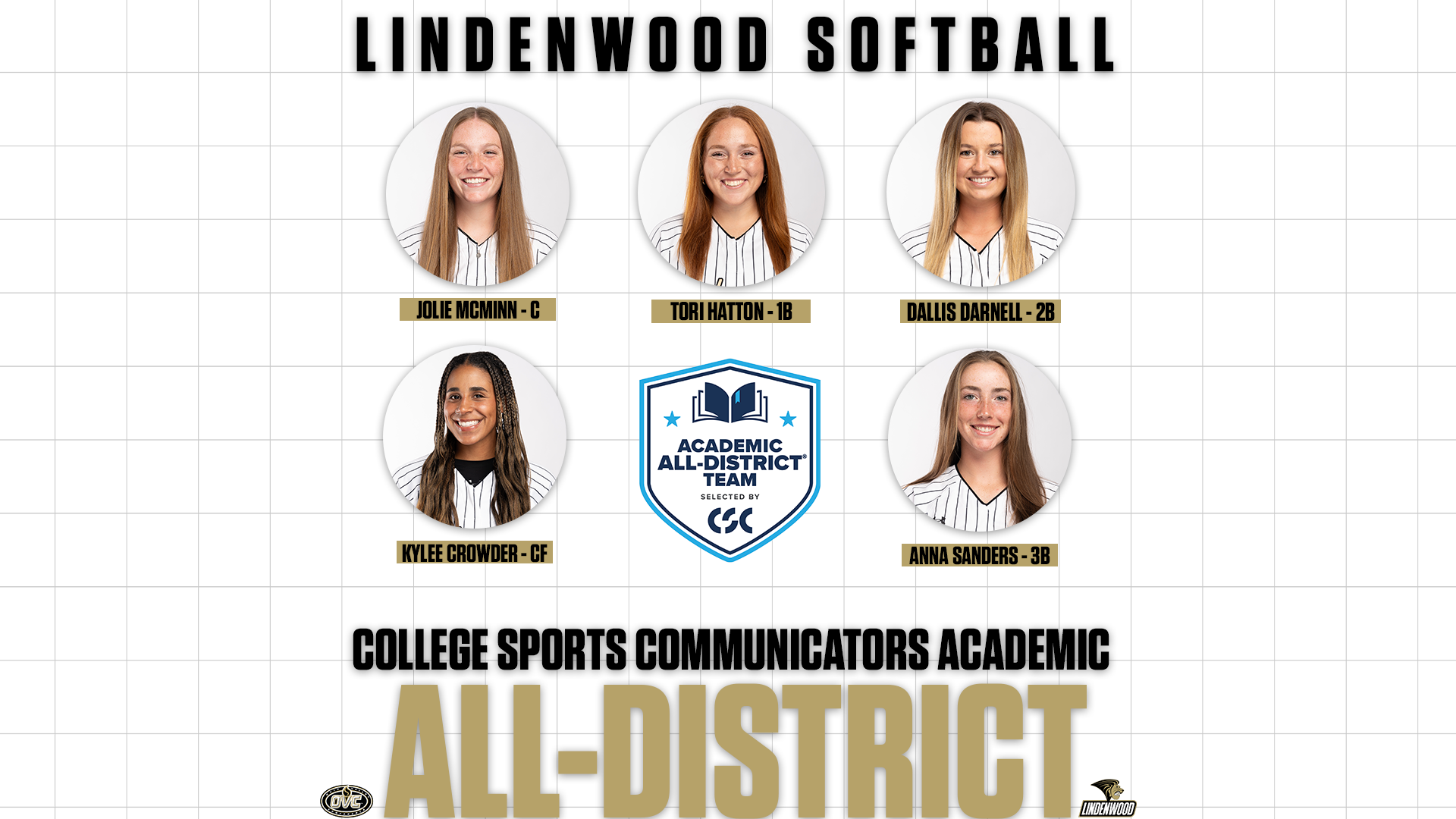CSC Academic All District Softball 2026