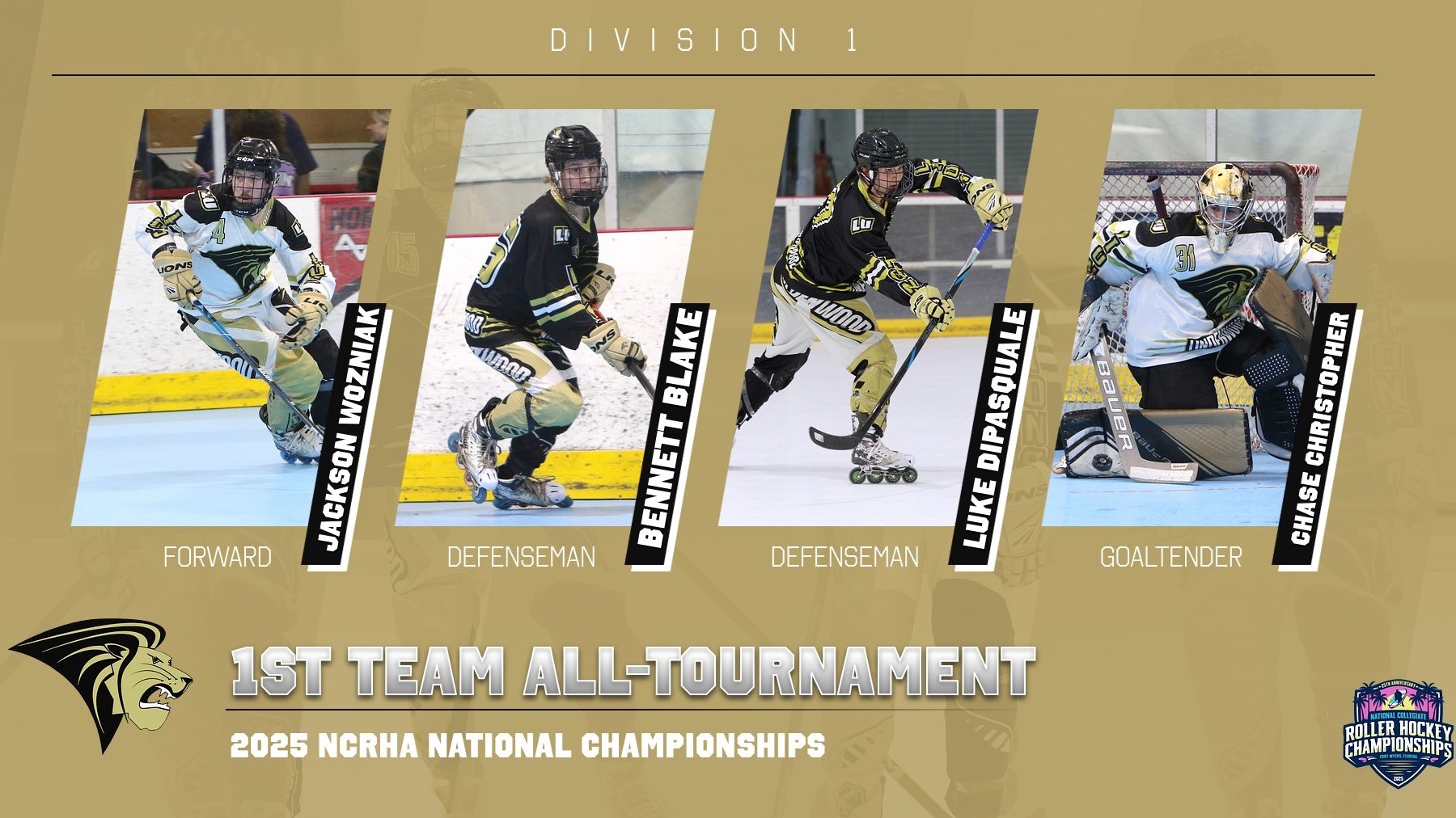 NCRHA Division I First Team All-Tournament Lions 2025