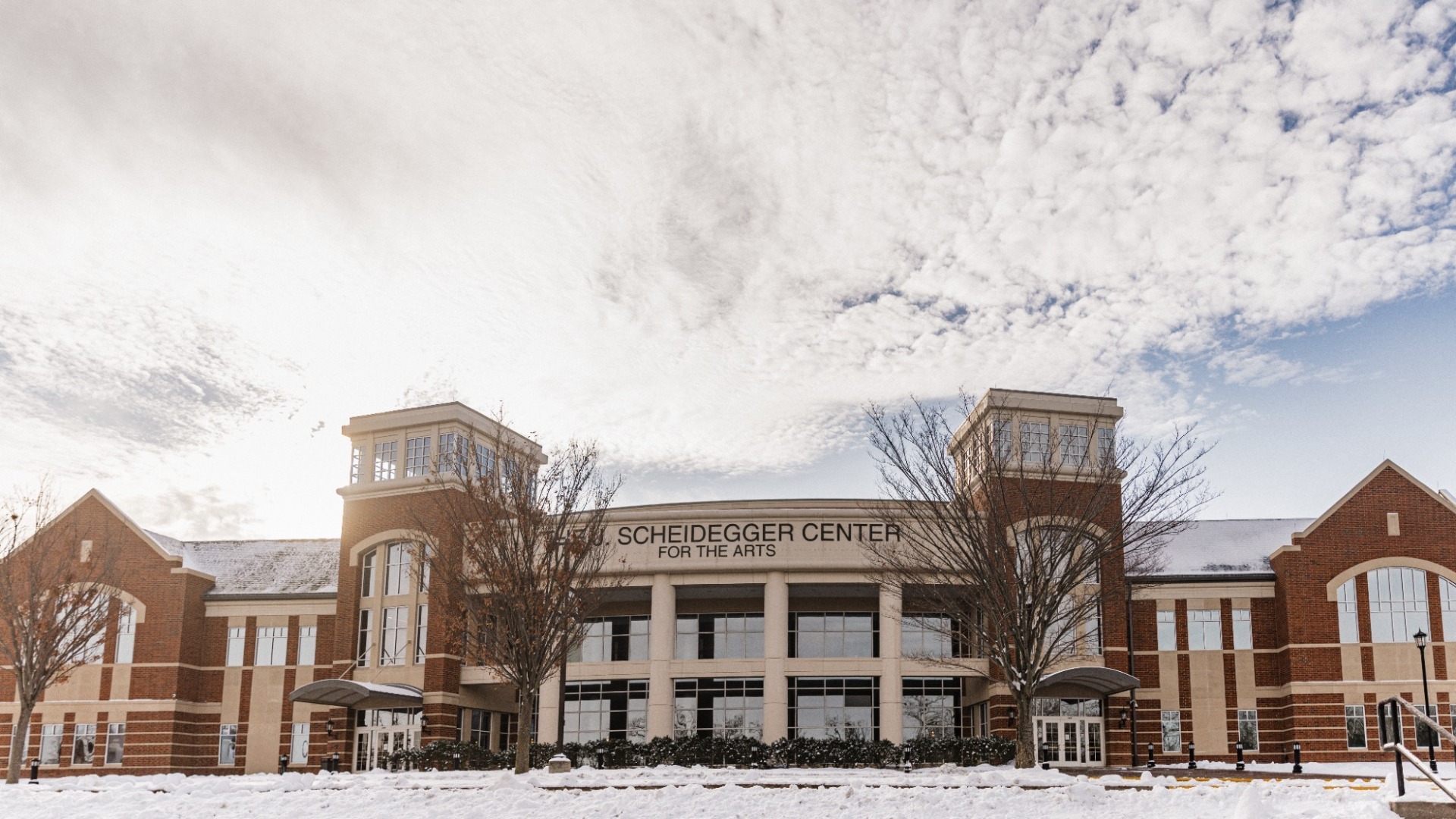 Lindenwood Scheidegger Center in the snow