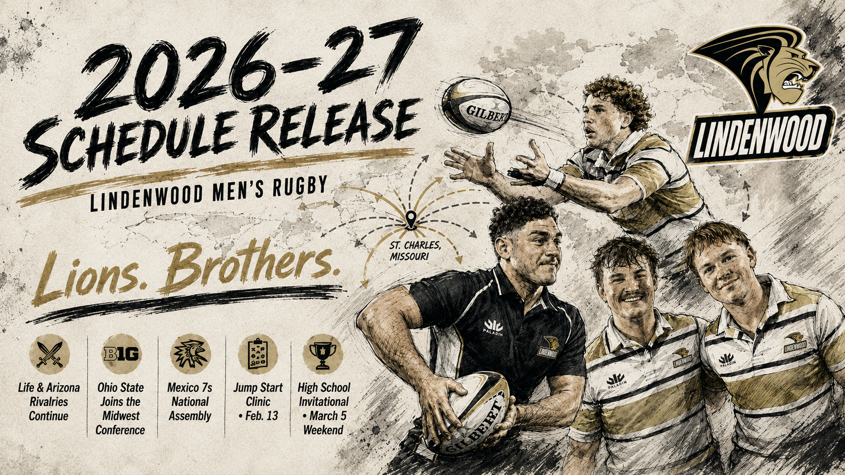 Men's Rugby Schedule Release 2026-27 Slide