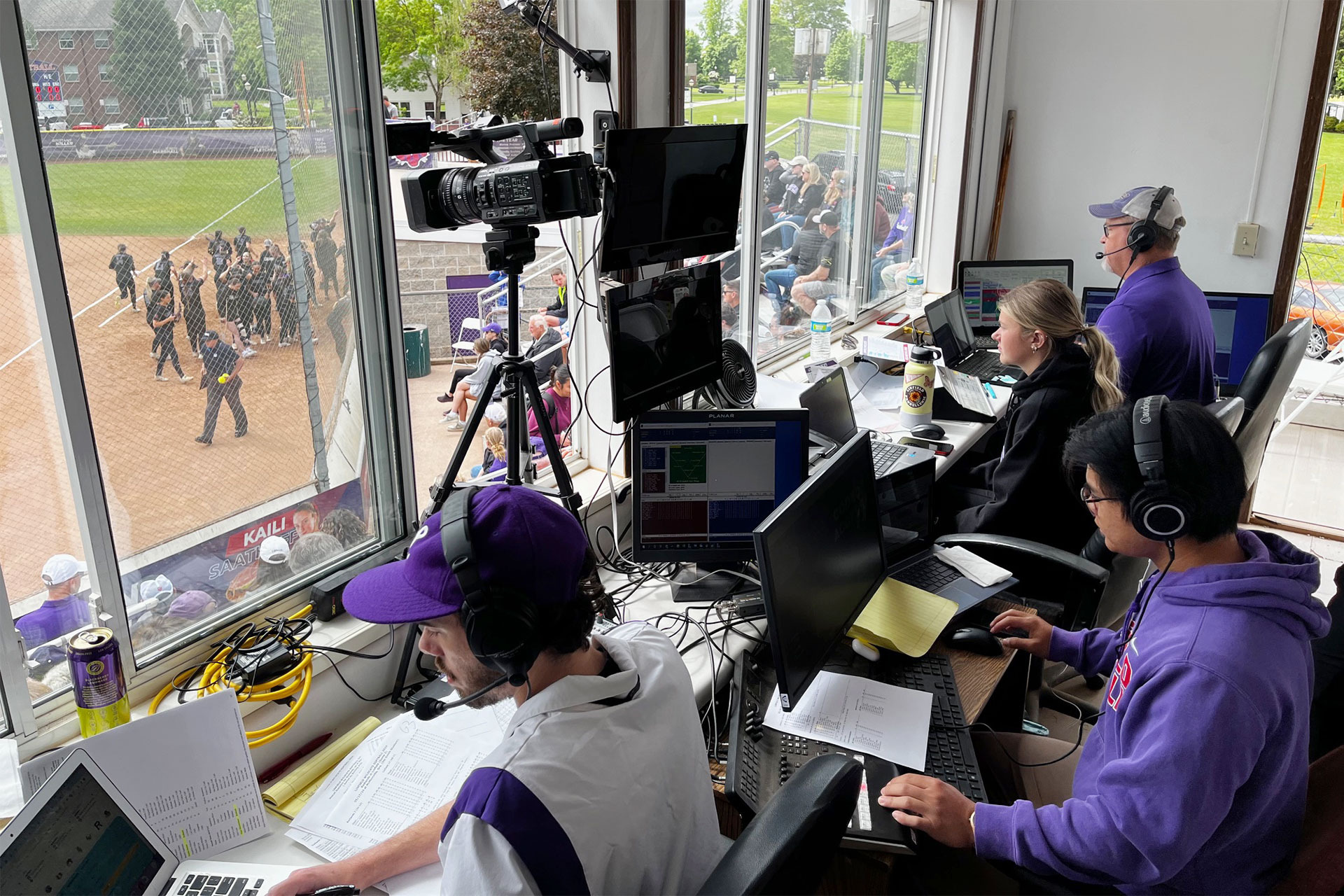 Cat Crew at Softball