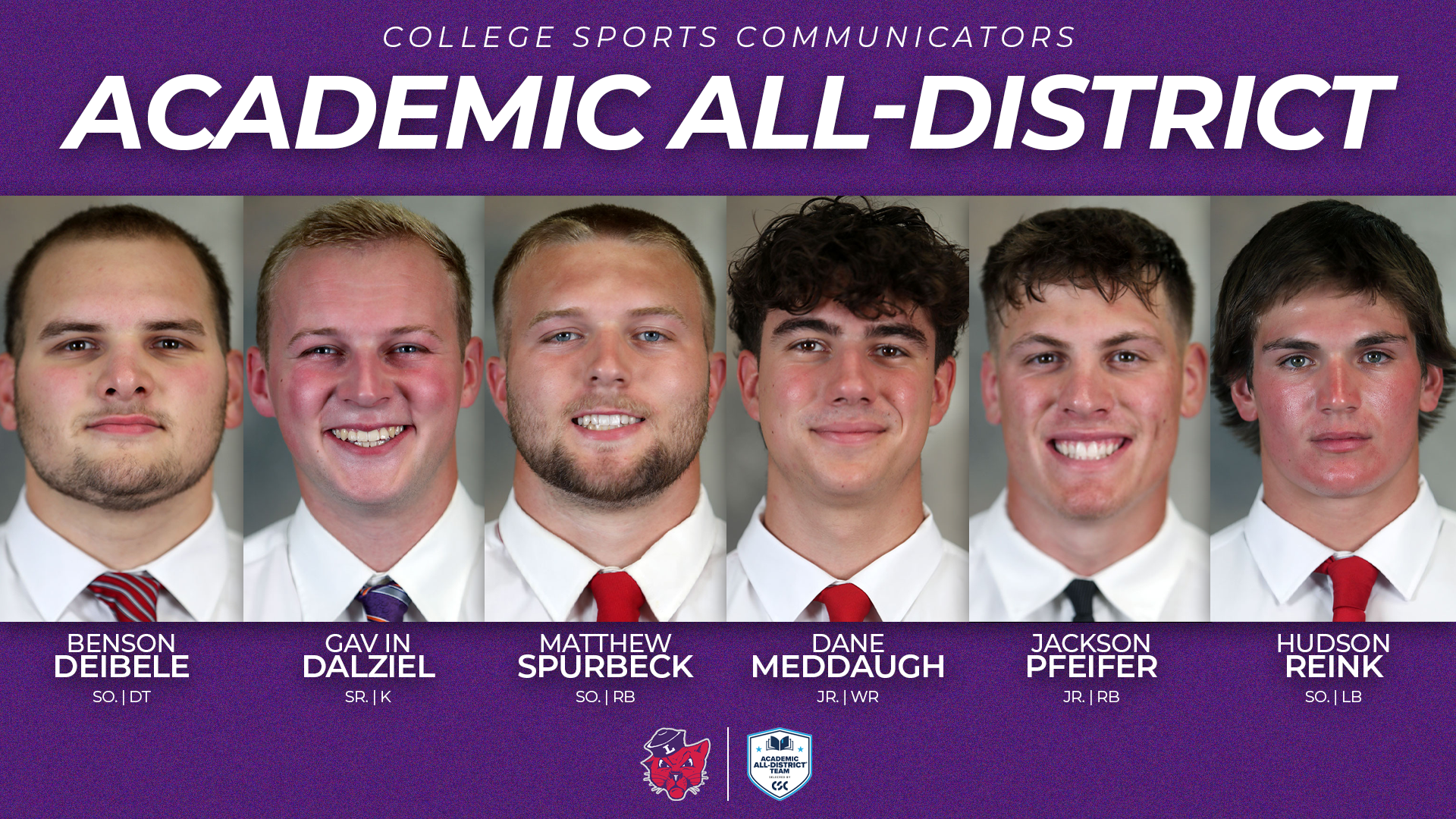 CSC Football Academic All-District 2025