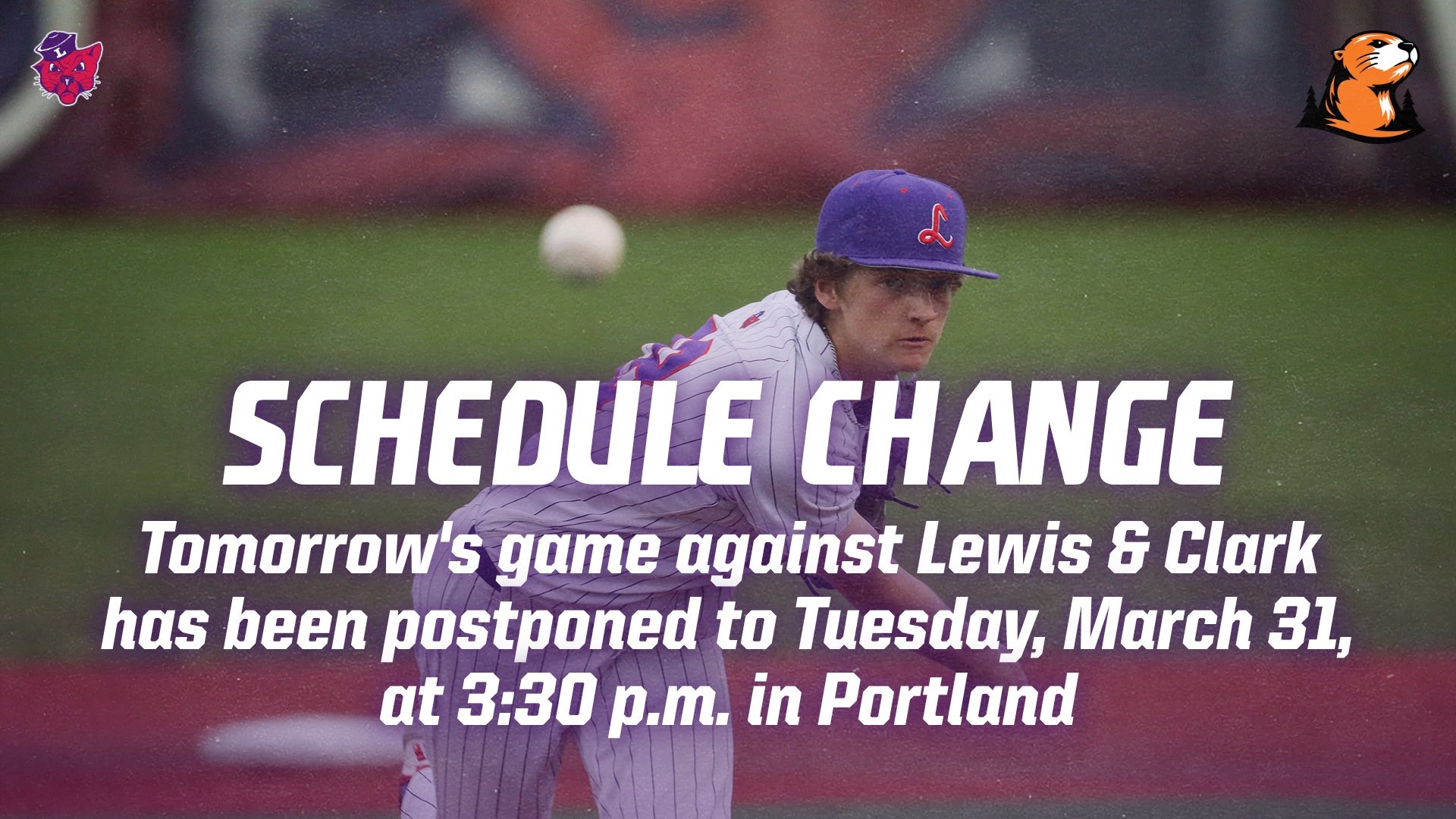 Baseball Schedule Change - 3/23/26