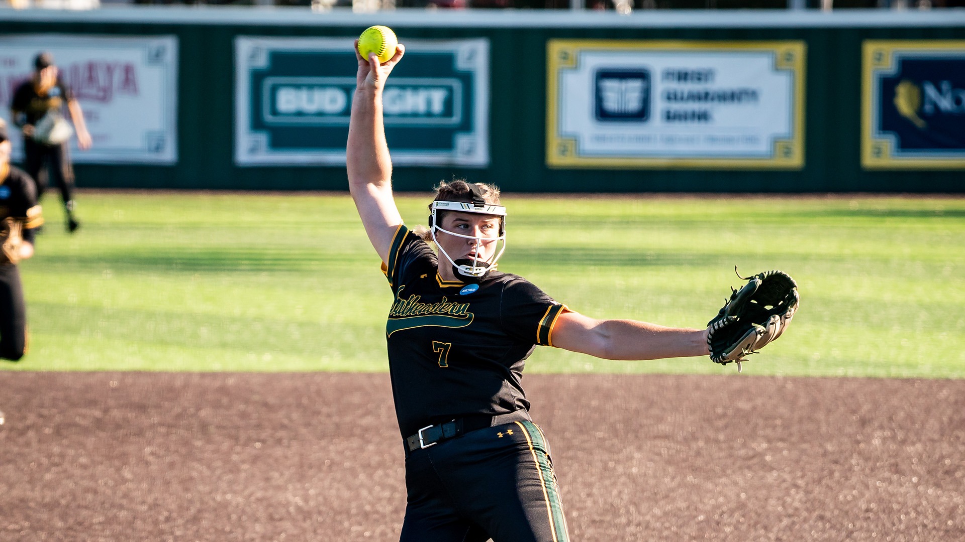 Cera Blanchard (#7) throws a pitch versus Pensacola State on Sept. 26, 2025