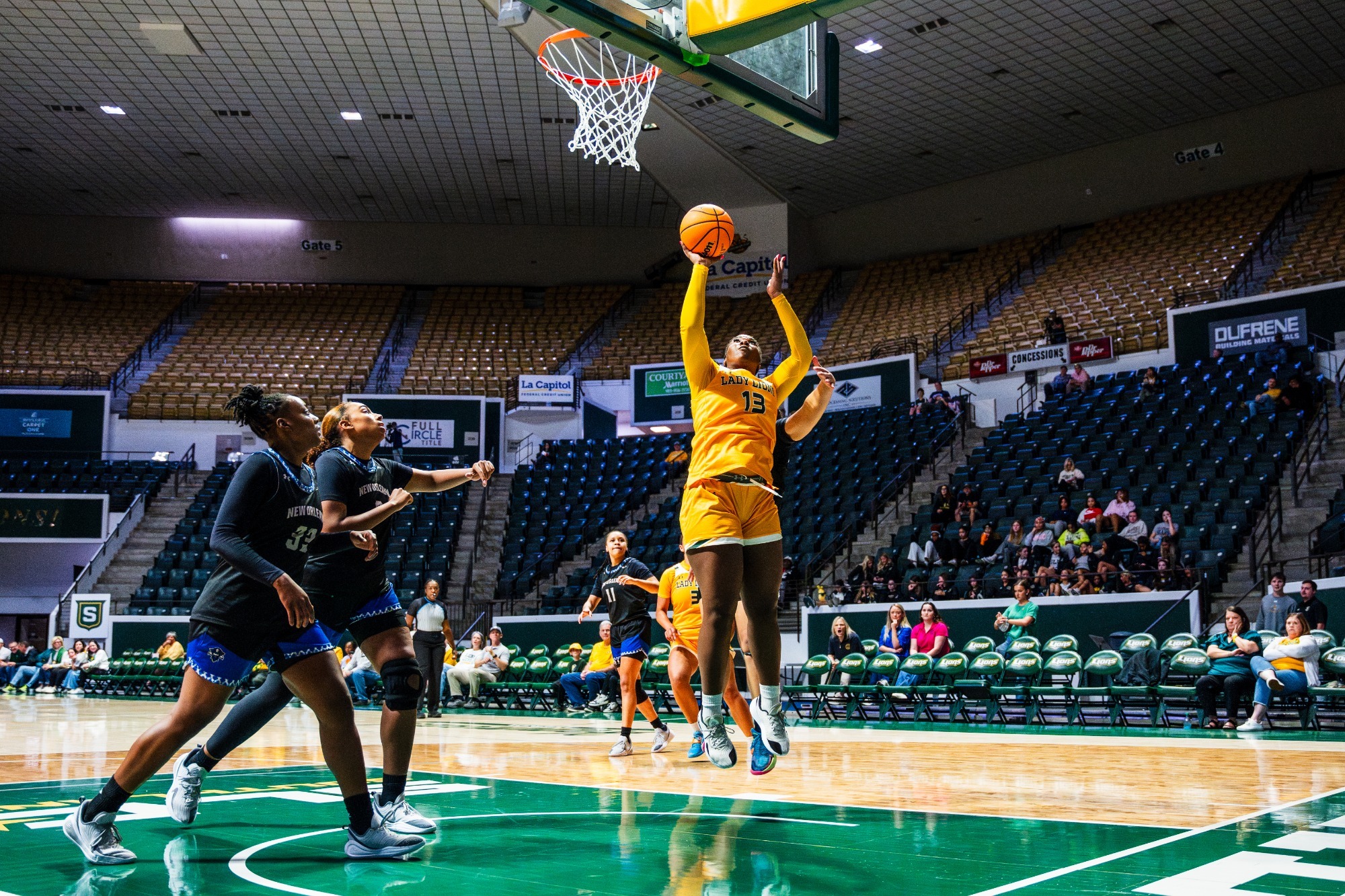 Bethany Graves scores a putback in the University Center