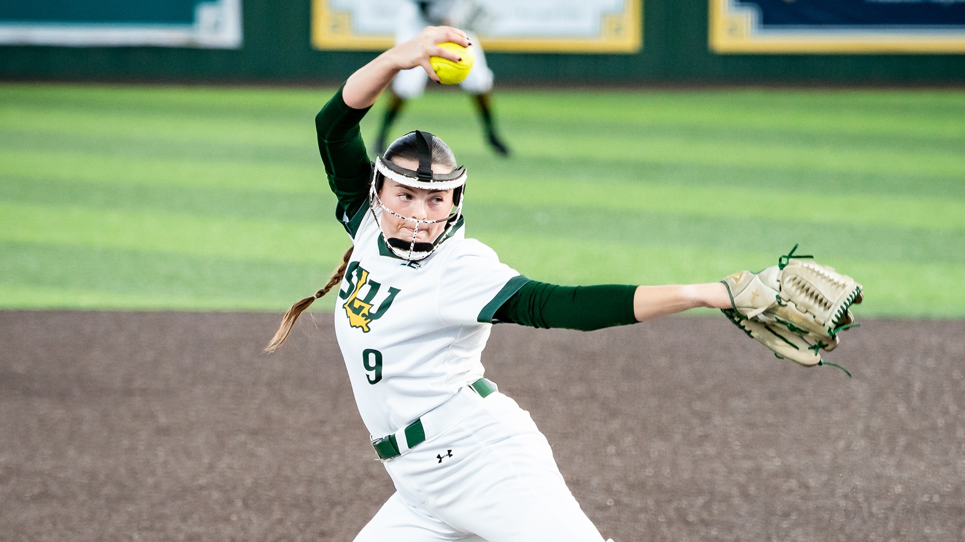 Macie LaRue throws a pitch
