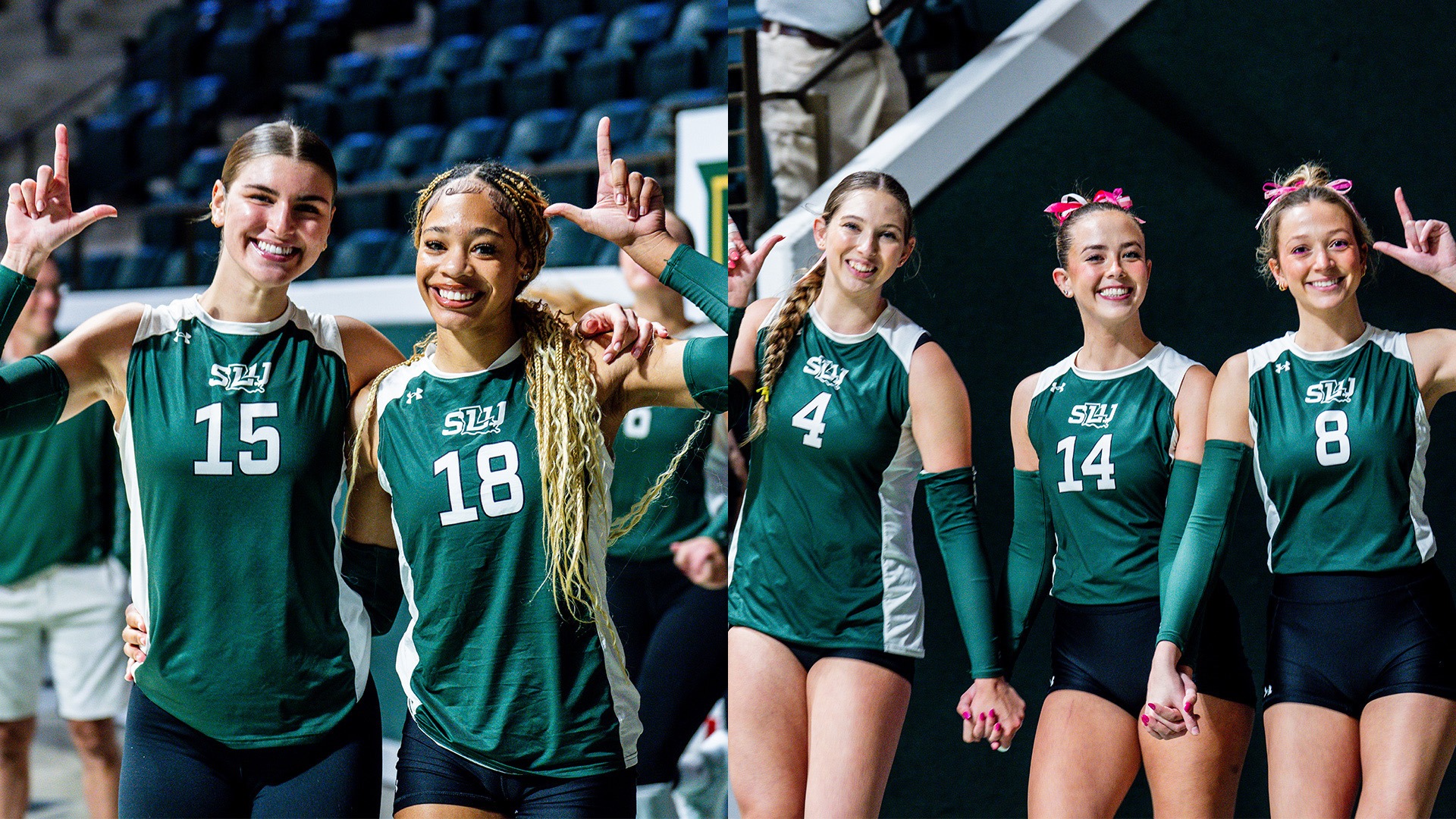 The Lady Lions prepare to play in the University Center