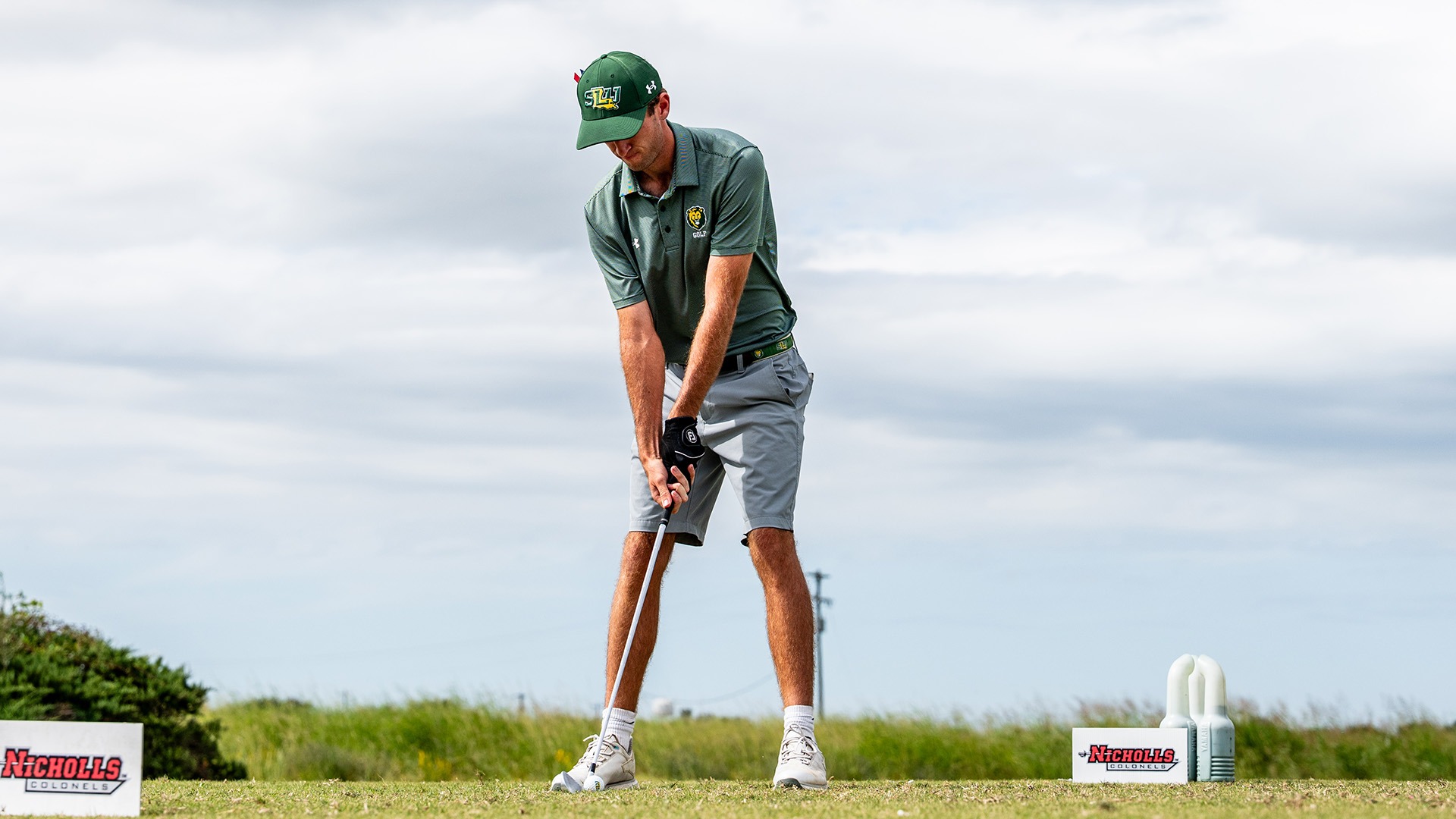 Colby Sullivan lines up a shot at the La Tour Intercollegiate Oct. 19, 2026