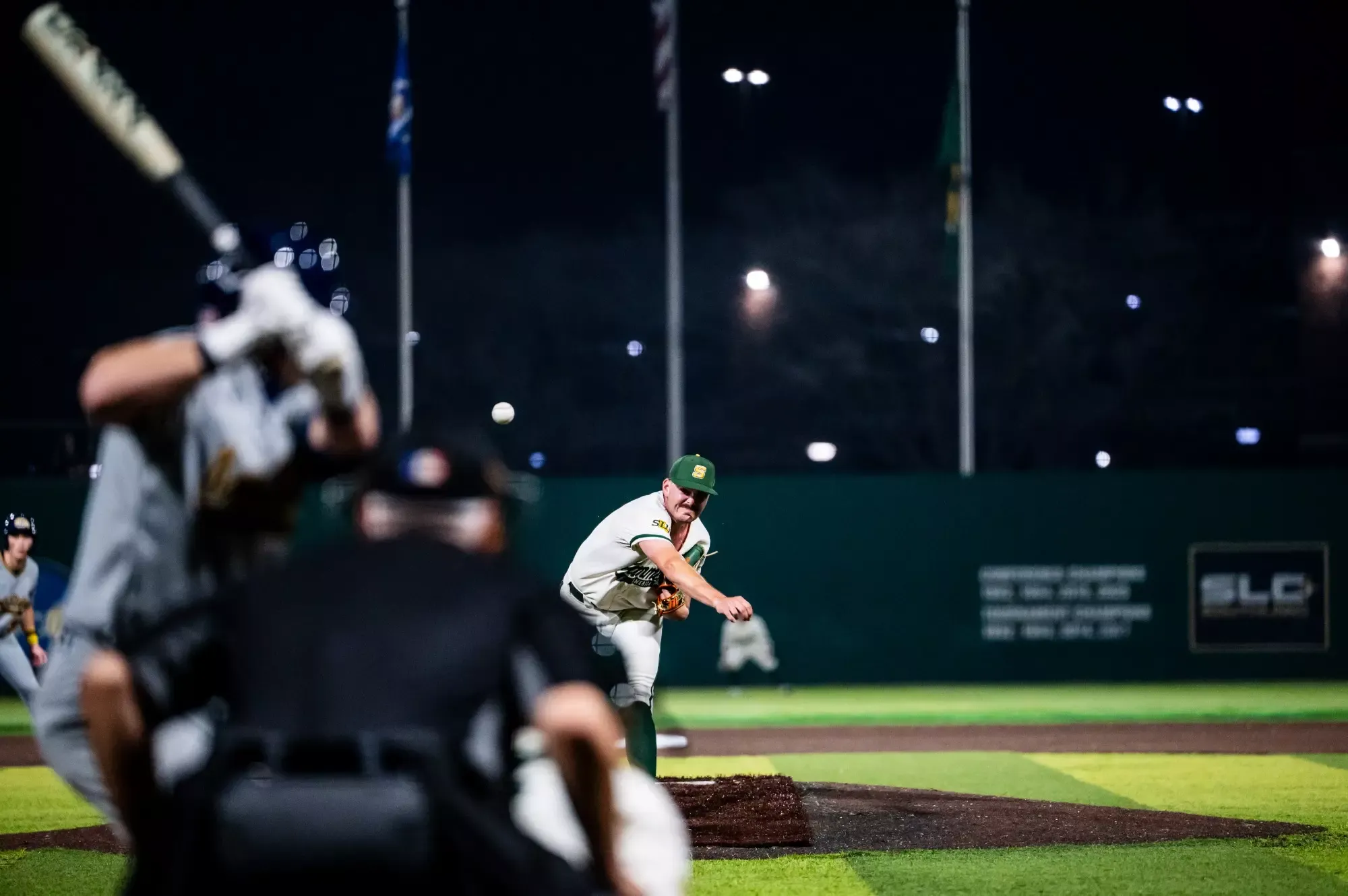 Kaleb Howell delivers a pitch to a right-handed batter.