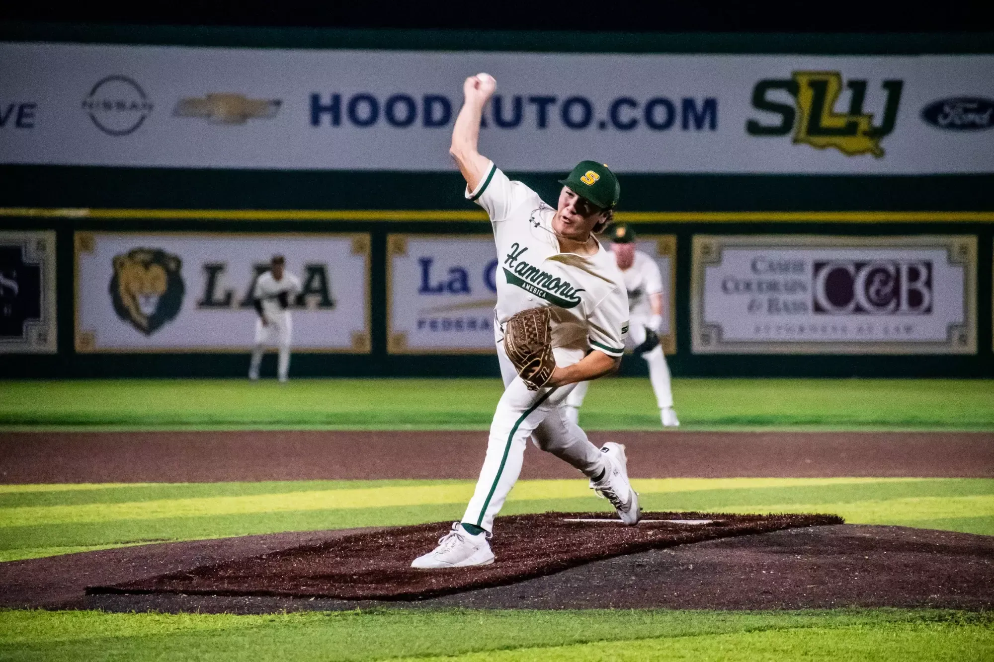 Brady St. Pierre delivers a pitch.