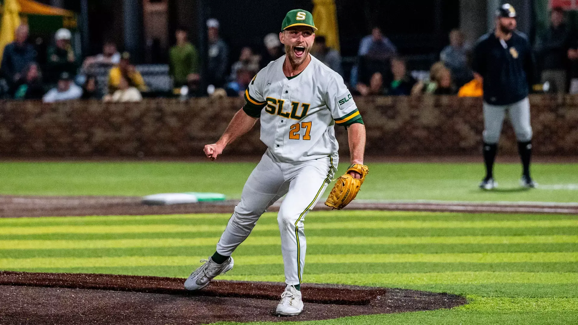 Triston Todorowski celebrates an inning-ending strikeout.