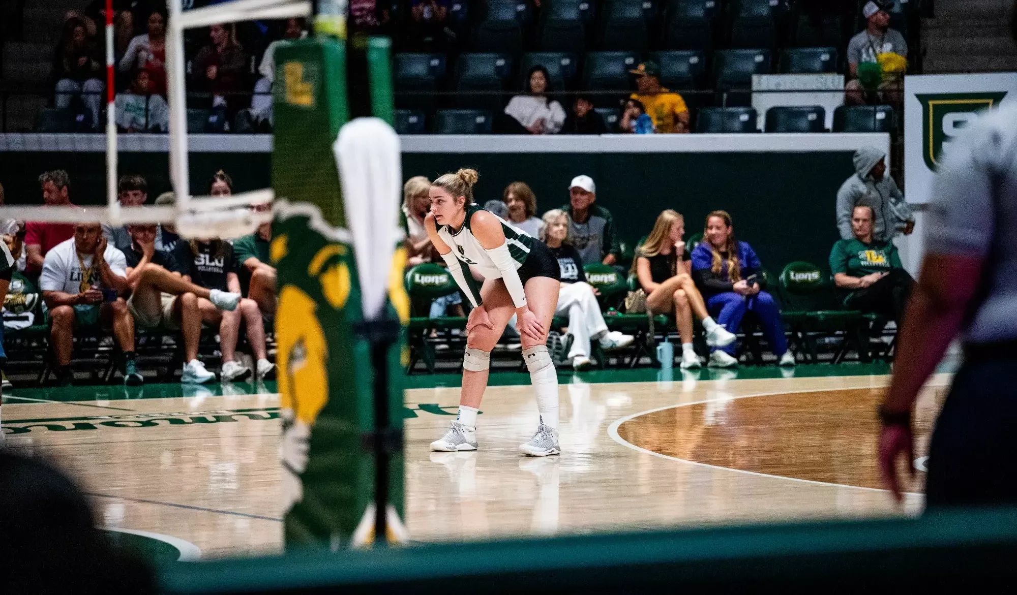 Abigail Bailey readies for a point against McNeese