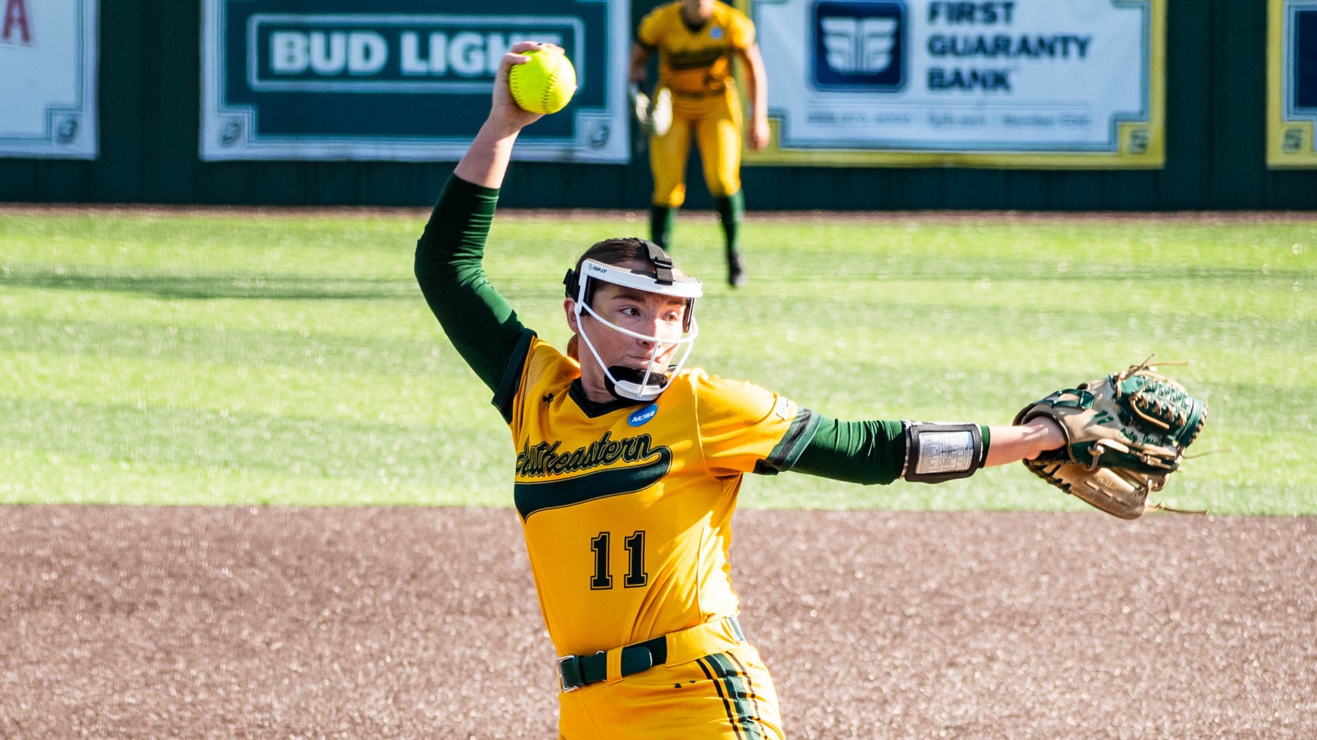 Hallie Burns fires a pitch versus Northwestern State March 20, 2026
