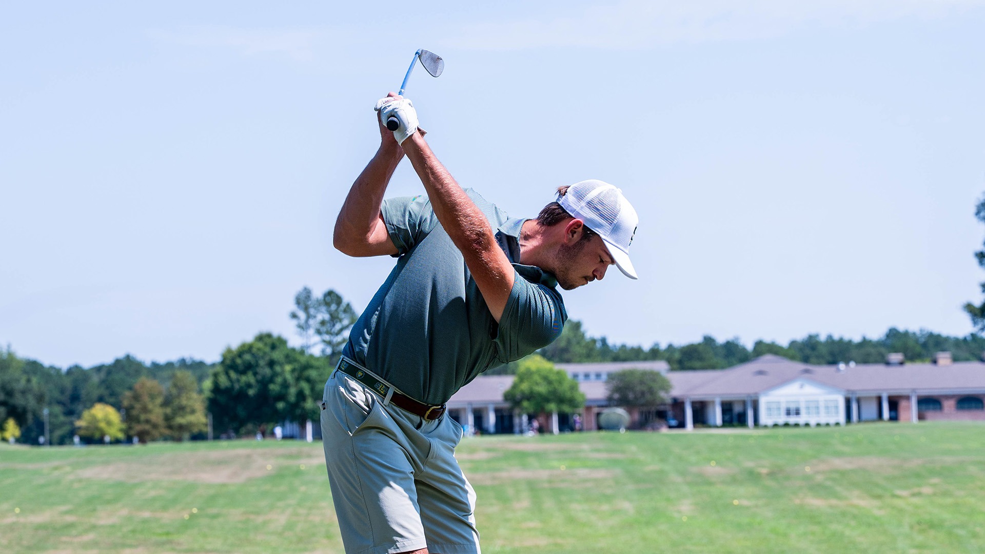 Landen East takes a swing