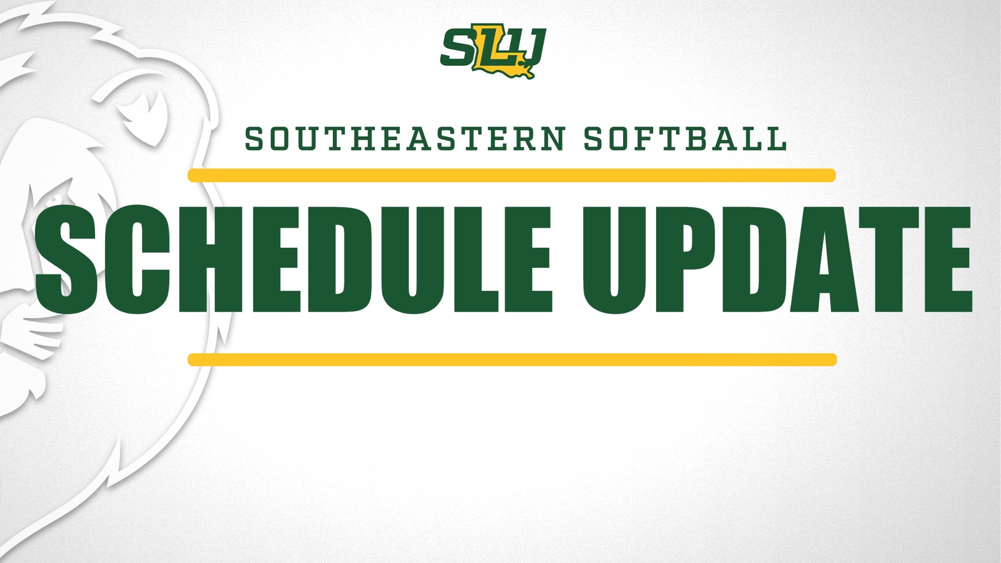 Softball Schedule Update