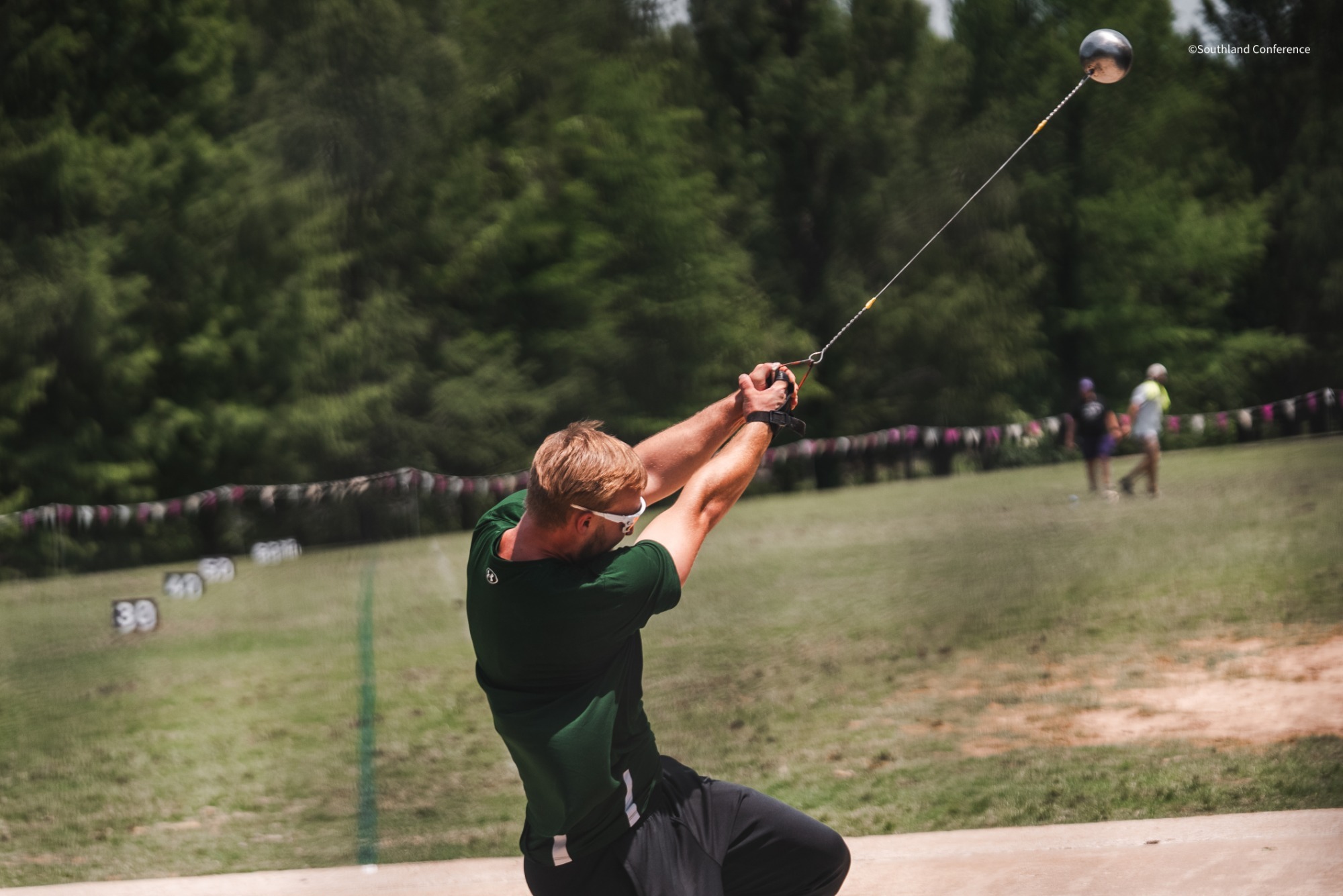 Gerrit Visser throws the hammer at the SLC Championships