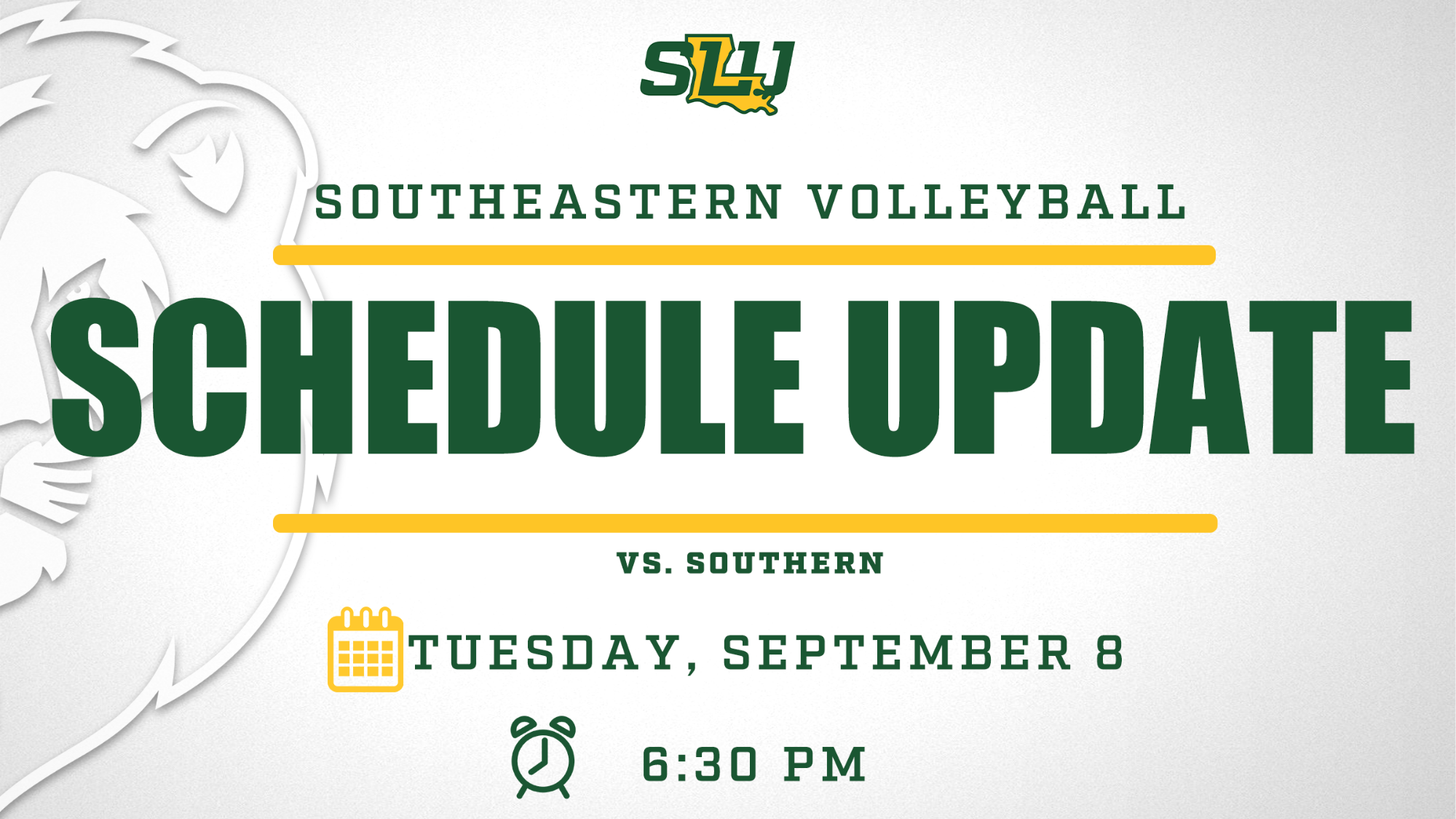 SLU vs. Southern Relocated to Hammond at 6:30 p.m.