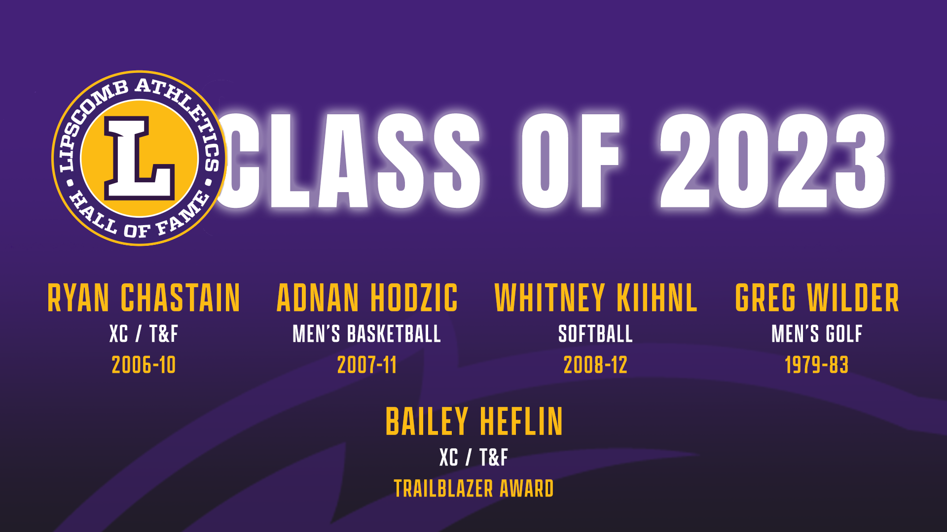 Announces 2023 Hall of Fame Class University