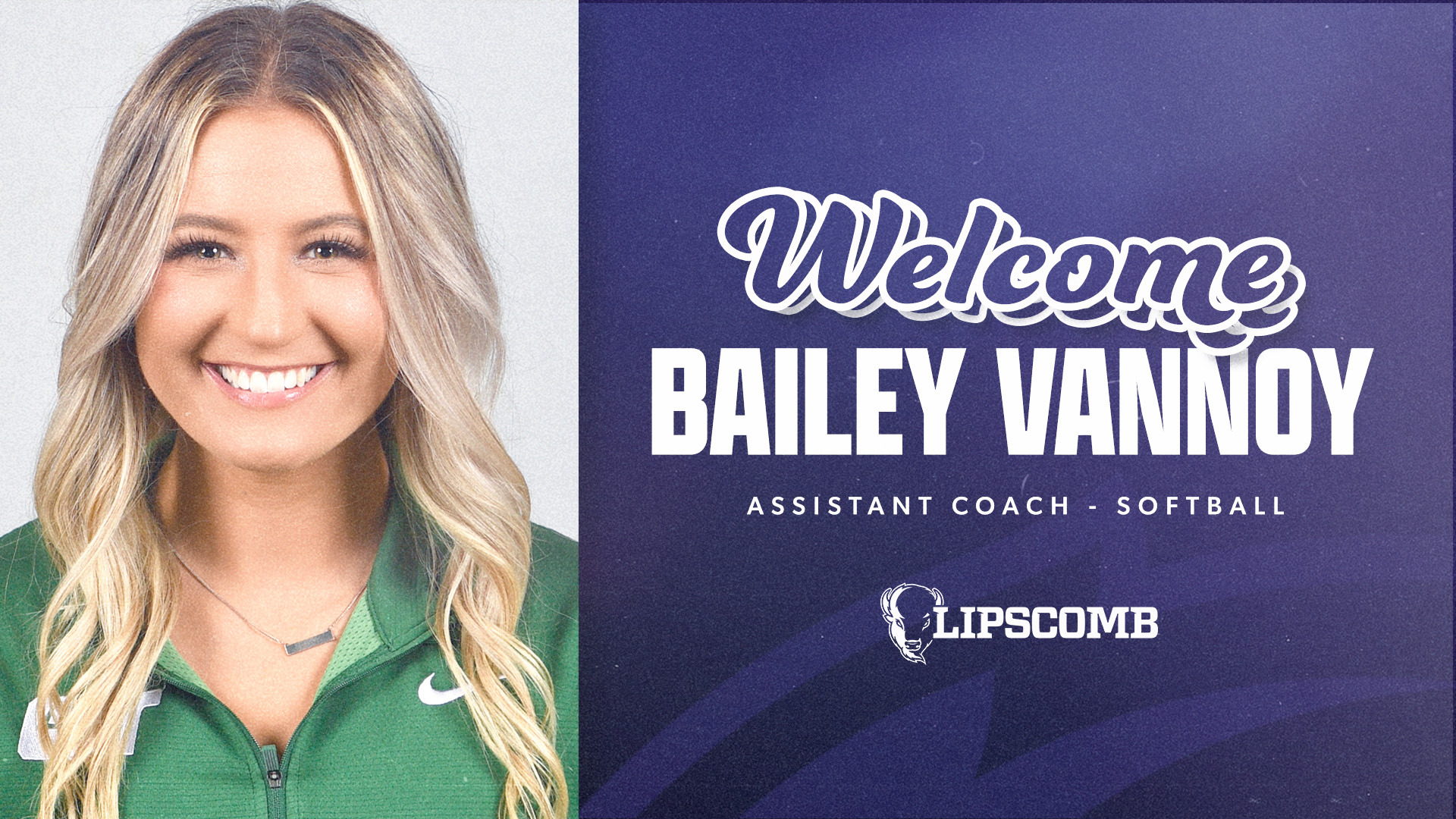 Softball Assistant Coach Bailey Vannoy to Coaching Staff