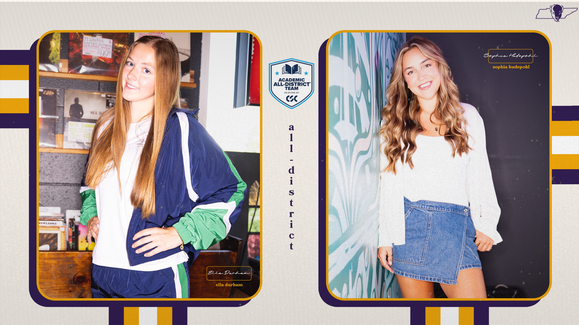 Ella Durham and Sophia Hudepohl