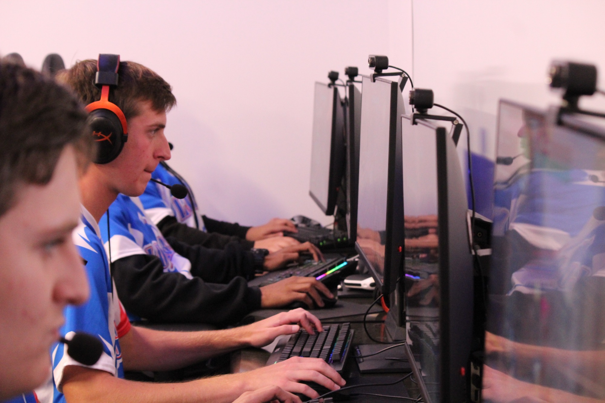 Esport players playing in competition.