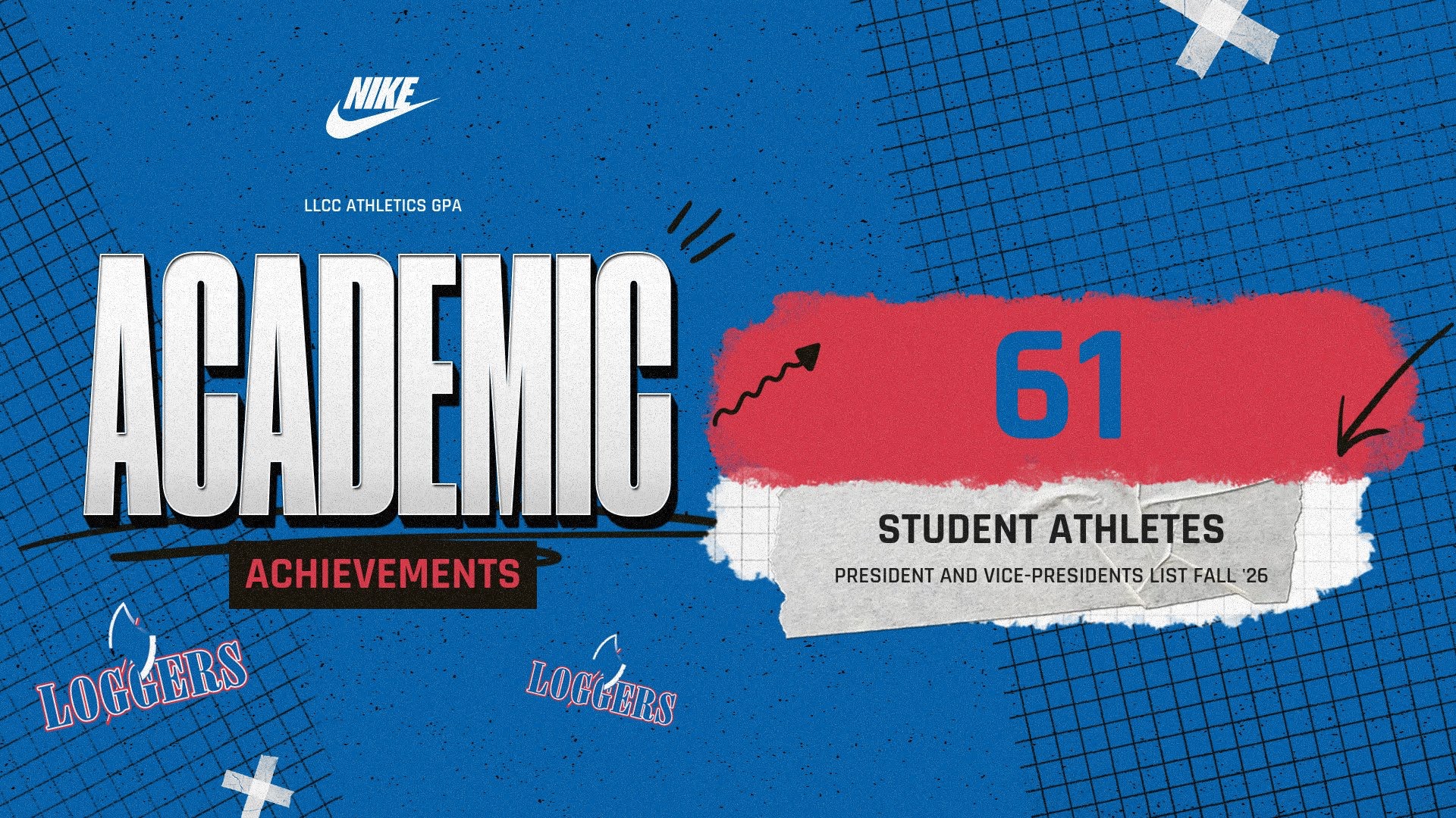 61 LLCC student athletes made the president or vice president list.