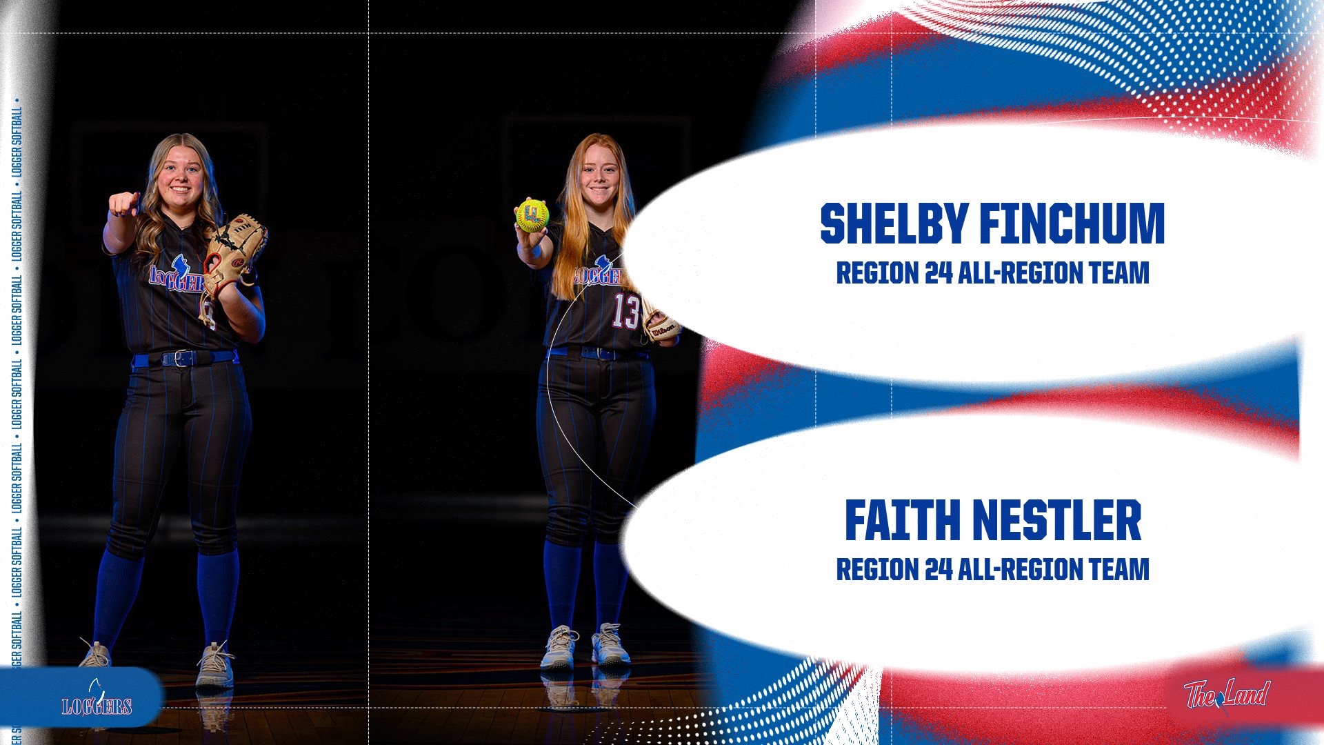 LLCC softball Finchum and Nestler region 24 all-region team.
