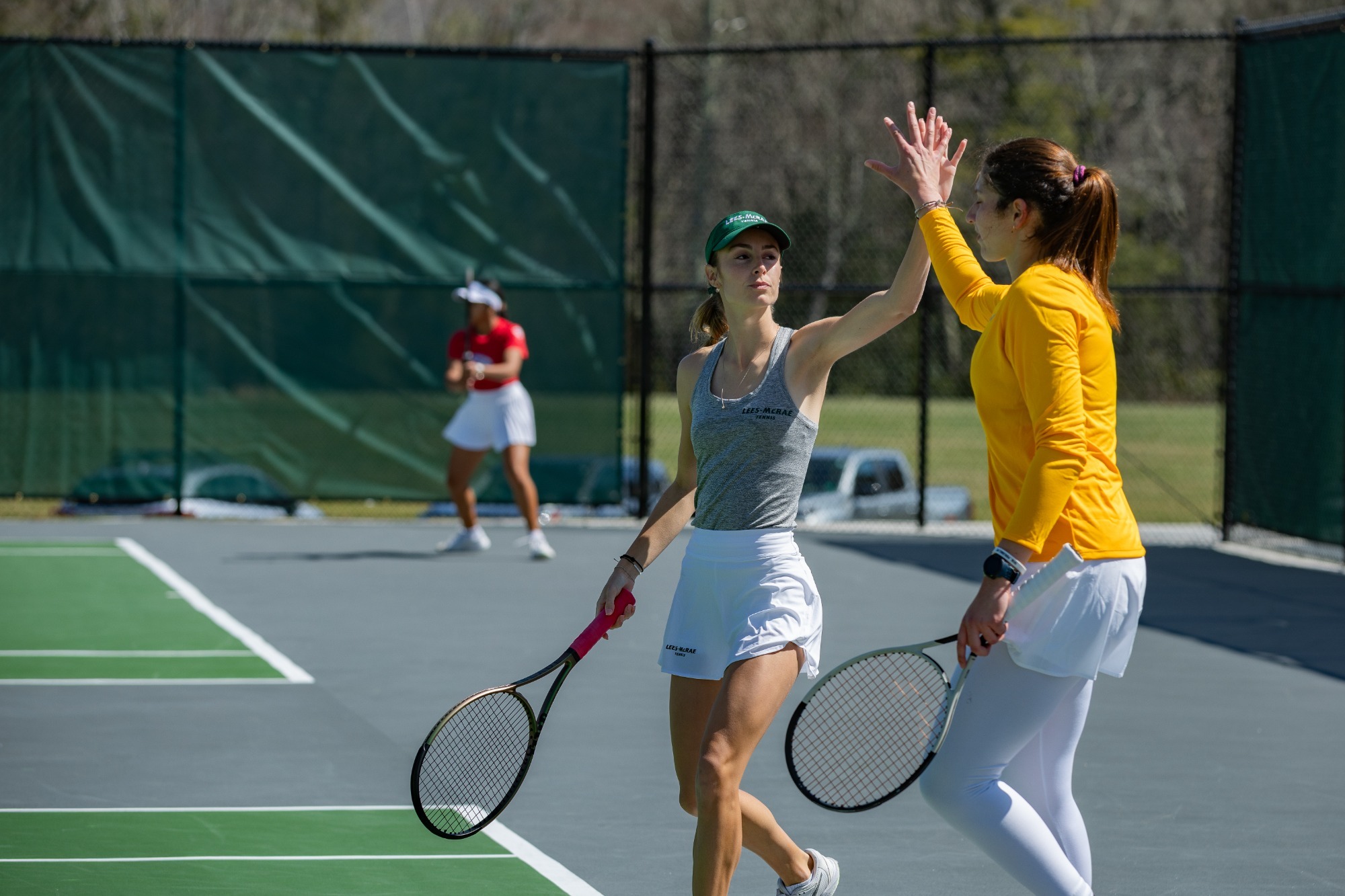 Lees-McRae College's Men's and Women's Tennis teams compete against King University at the Sandra E. Porter Tennis Center on March 13, 2026.  PHOTO BY: BRADLEY PEARCE/LMC