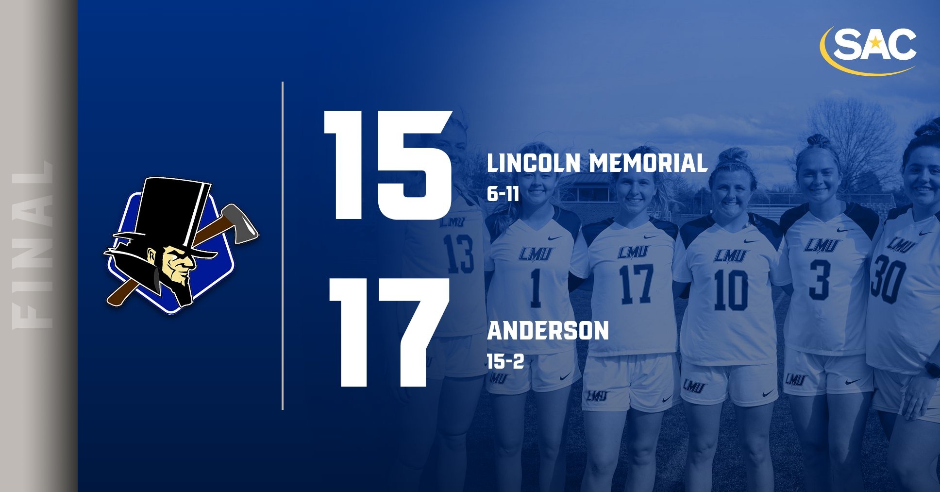 Women's lacrosse falls to Anderson in hard fought game to end season Lincoln Memorial