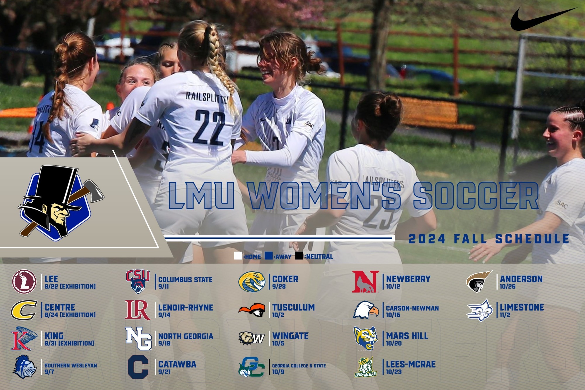 LMU Women's Soccer on the Road Wednesday Lincoln Memorial University