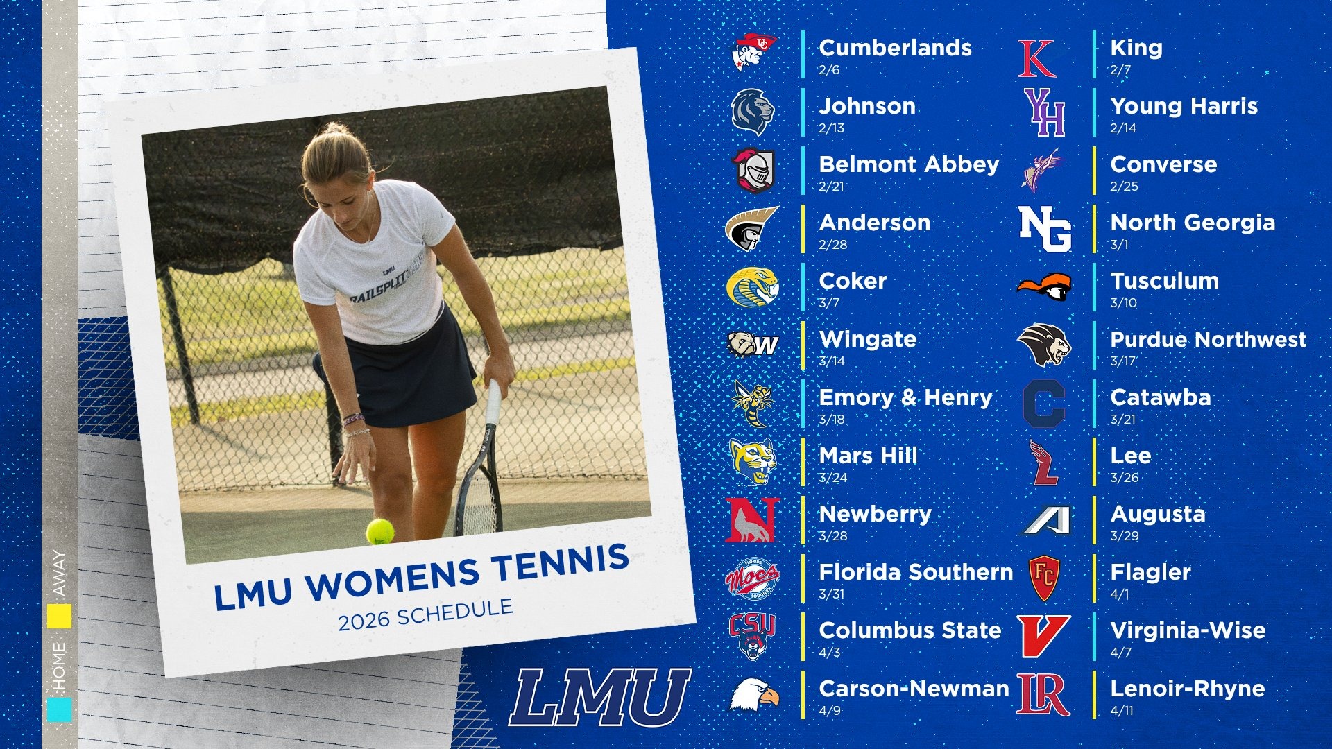 Women's Tennis 2026 Schedule