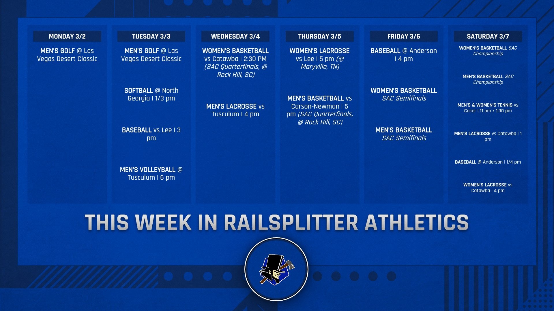 This Week In Railsplitter Athletics | March 2-8 2026