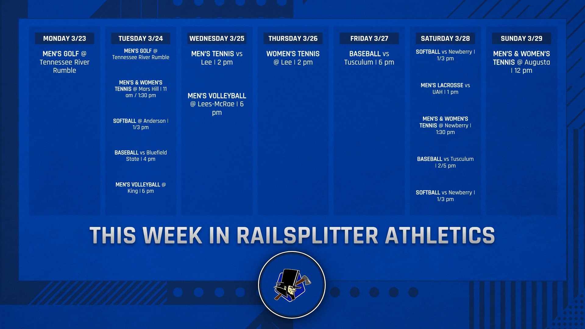 This Week In Railsplitter Athletics | March 23-29 2026