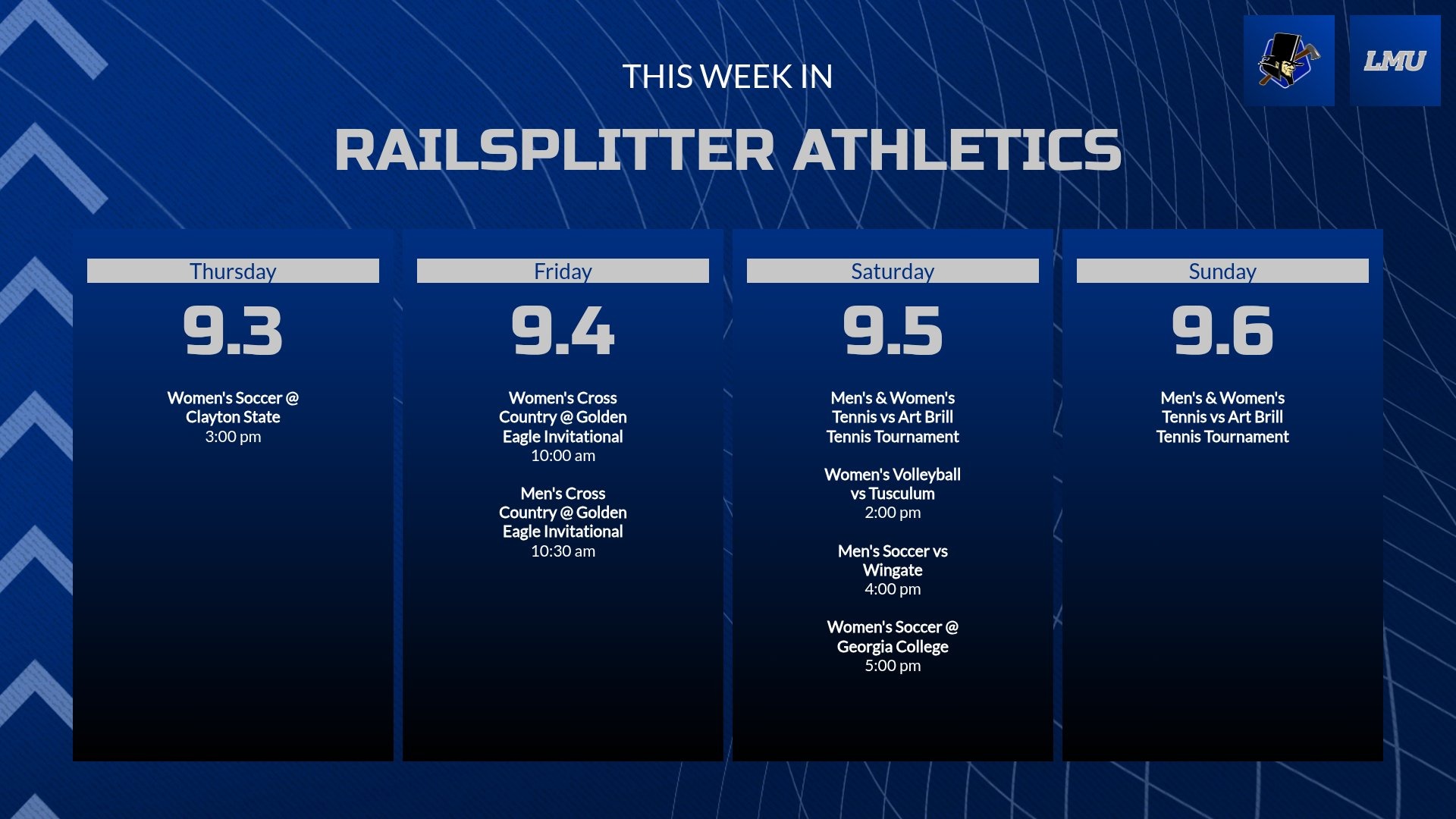This Week In Railsplitter Athletics | August 31-September 6