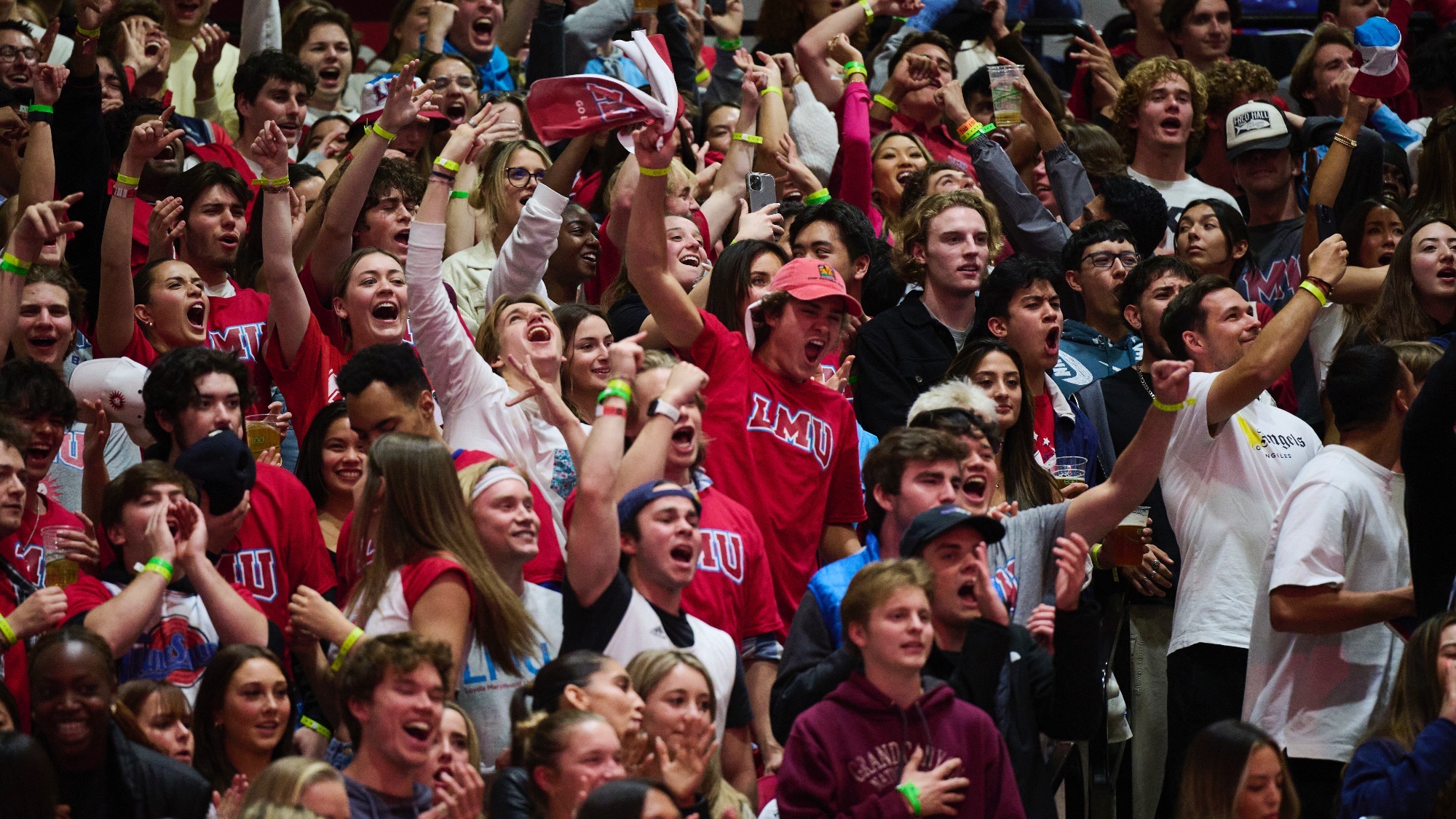 WESTCHESTER, LOS ANGELES, CA - FEBRUARY 16: LMU Men’s Basketball (LMULionsMBB) plays Gonzaga University Men’s Basketball (GUMBB) in a West Coast Conference (WCC) at Gersten Pavilion on the campus of Loyola Marymount University (LMU) on Thursday February 16, 2023. (Photo by Griffin C. Hooper/via @lmulionsmbb @lmulions)