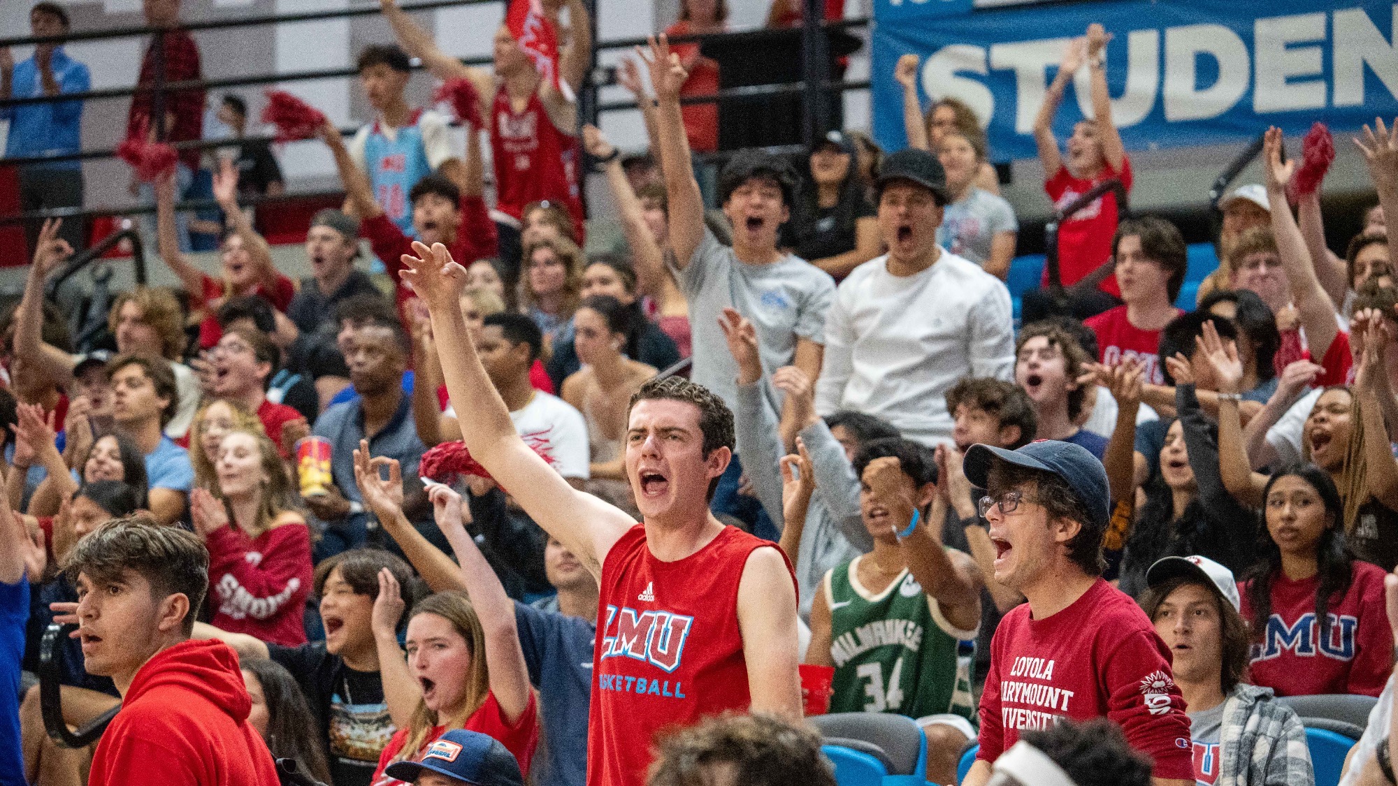 LMU Men's Basketball Student Crowd Gersten Pavilion