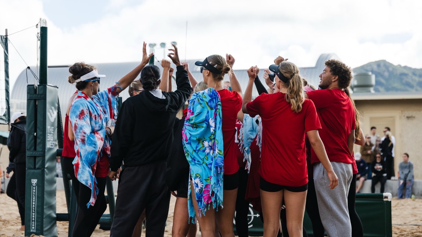 Team Huddle at Cal Poly Center of Effort