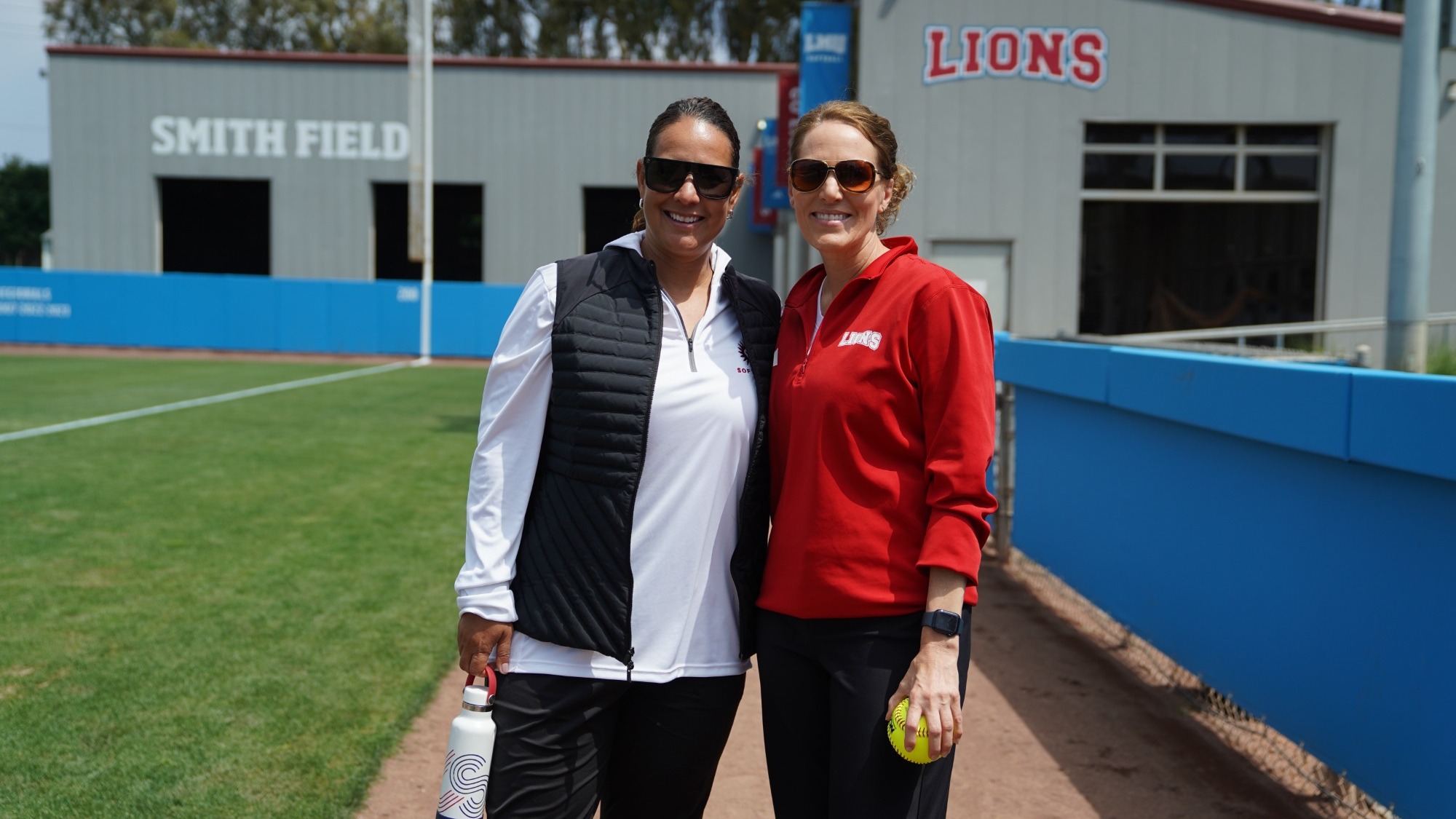 Ashley Armstrong and Tairia Flowers at LMU Softball