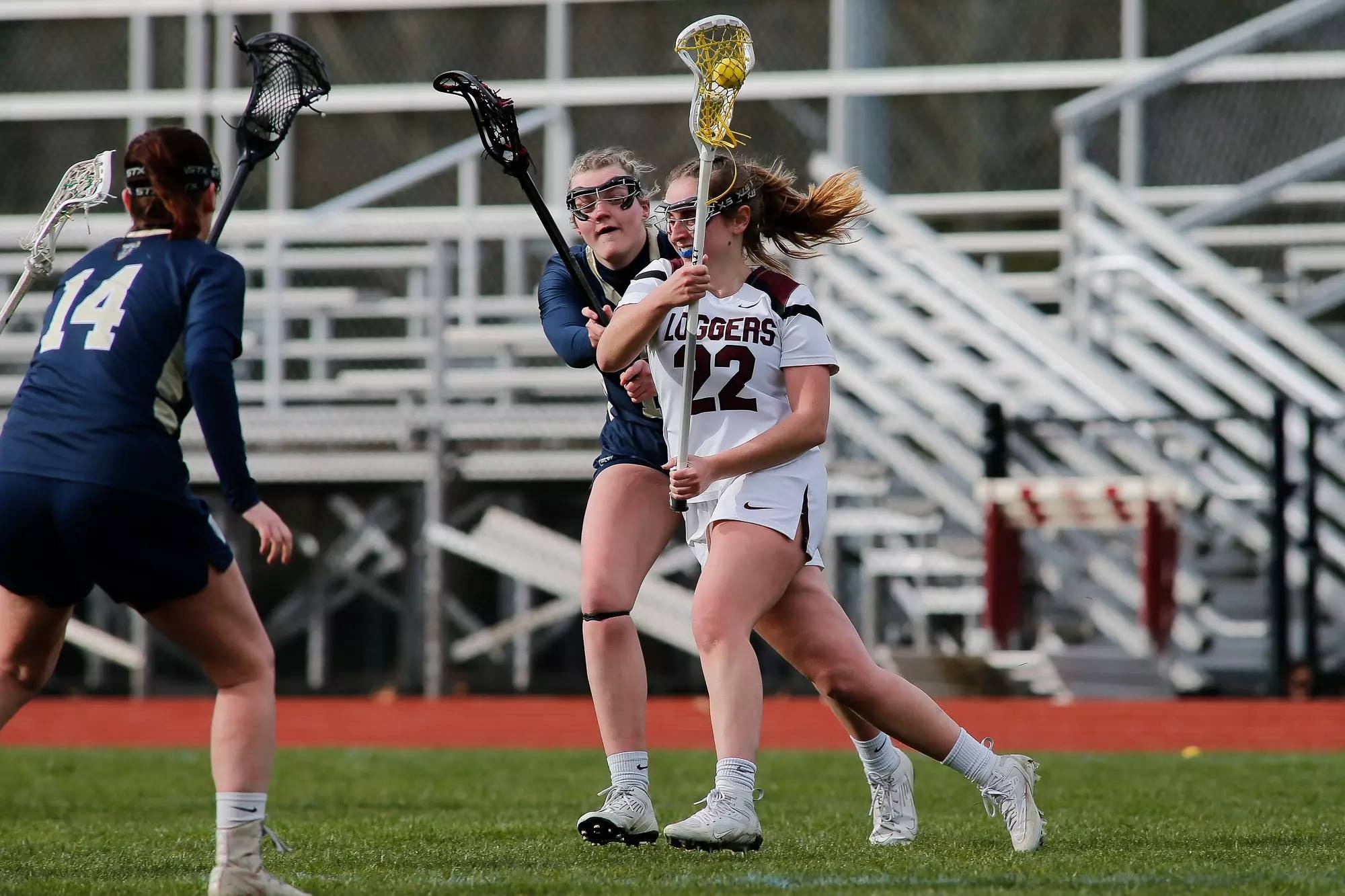 Junior midfielder Cat Schilli ’26 earned Honorable Mention All-Conference. This season, she hit a milestone of 100 career goal, 100 ground balls, and 100 draw controls. She also led the team with 37 points and 72 draw controls. 