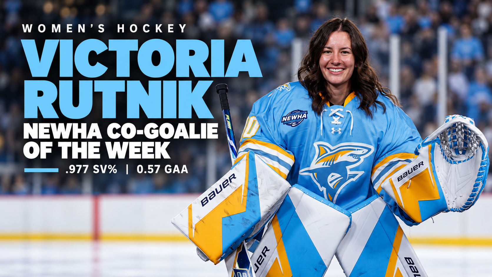 LIU Women's Hockey Victoria Rutnik NEWHA Goalie of the Week