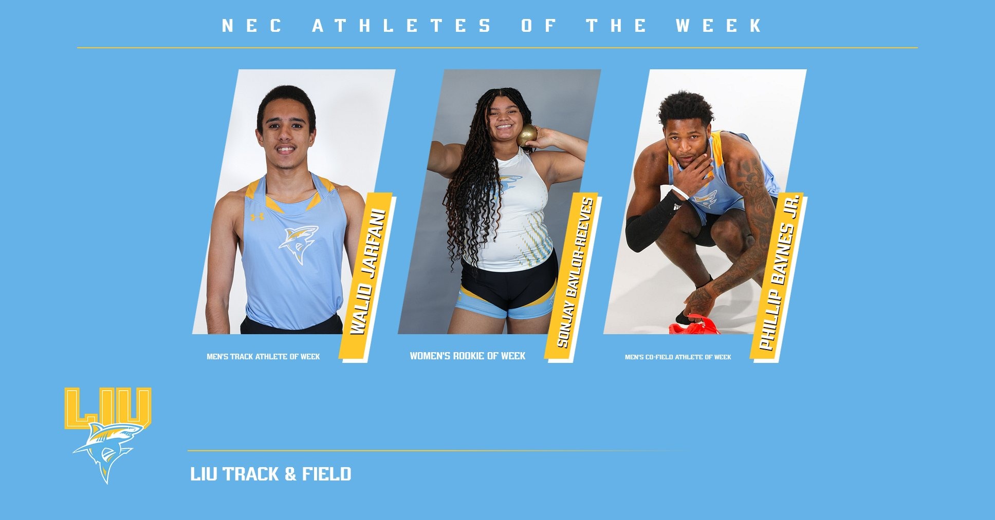 Outdoor Track & Field NEC Weekly Award Winners April 1, 2026