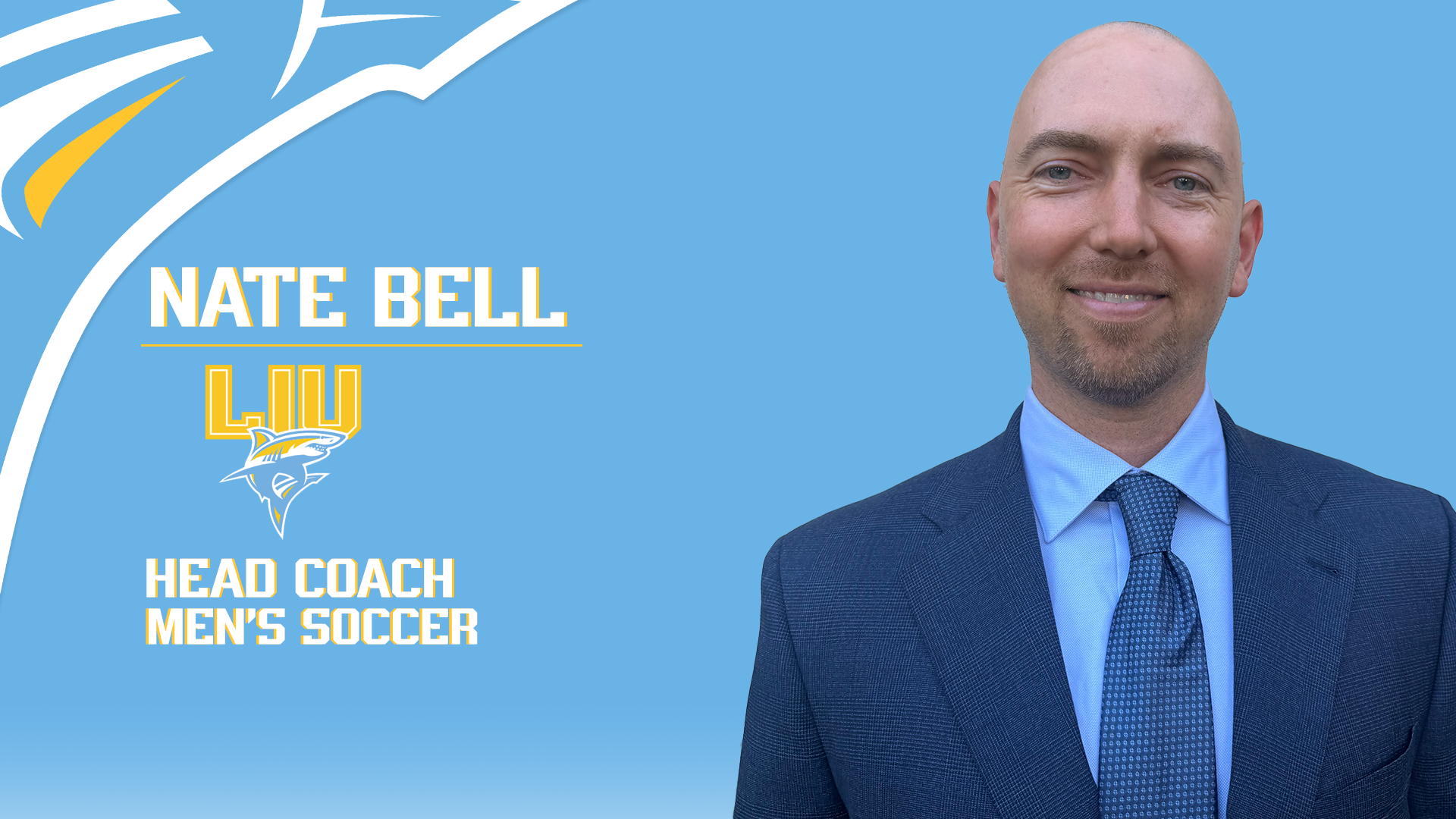 Nate Bell Men's Soccer Announcement Graphic