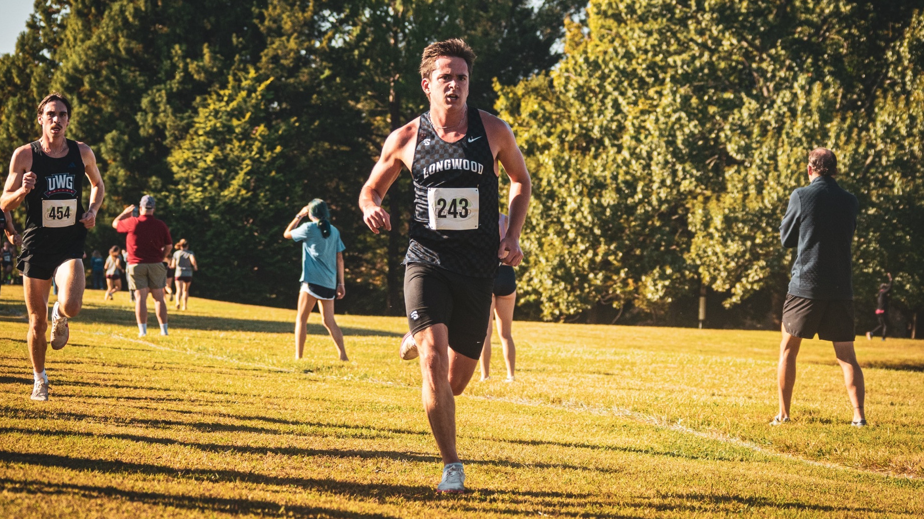 Clinton Clancy runs to the finish line